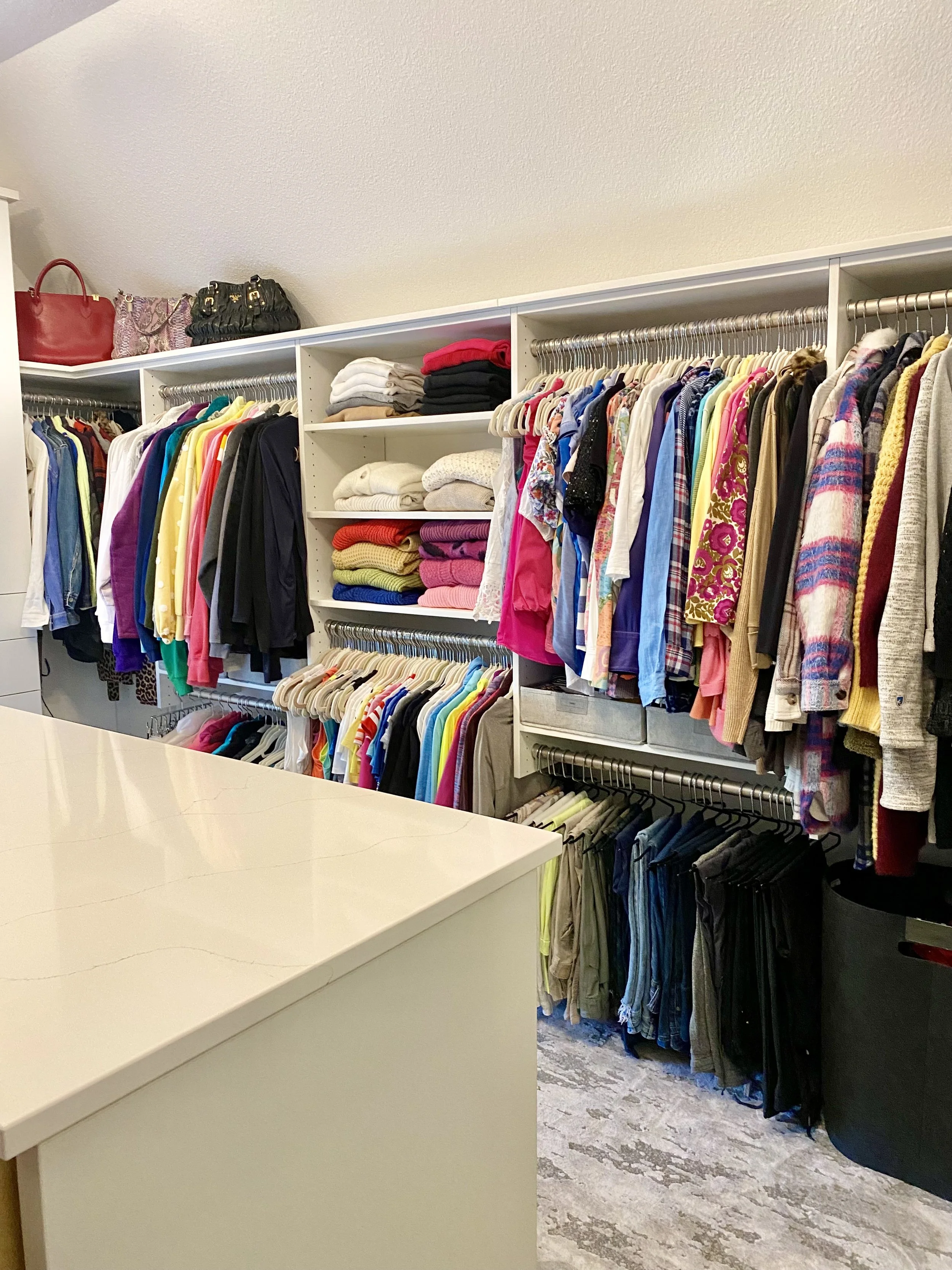 primary master closet organization women