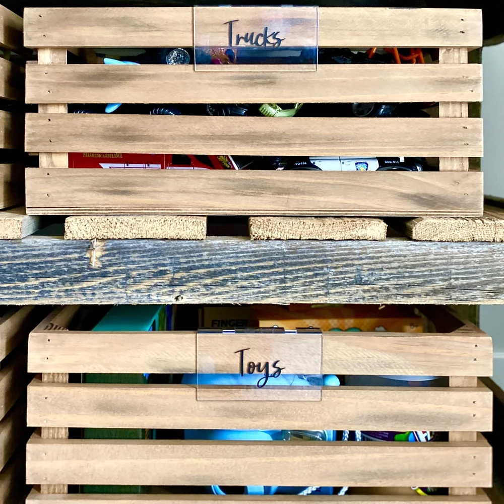 Vinyl organizing labels