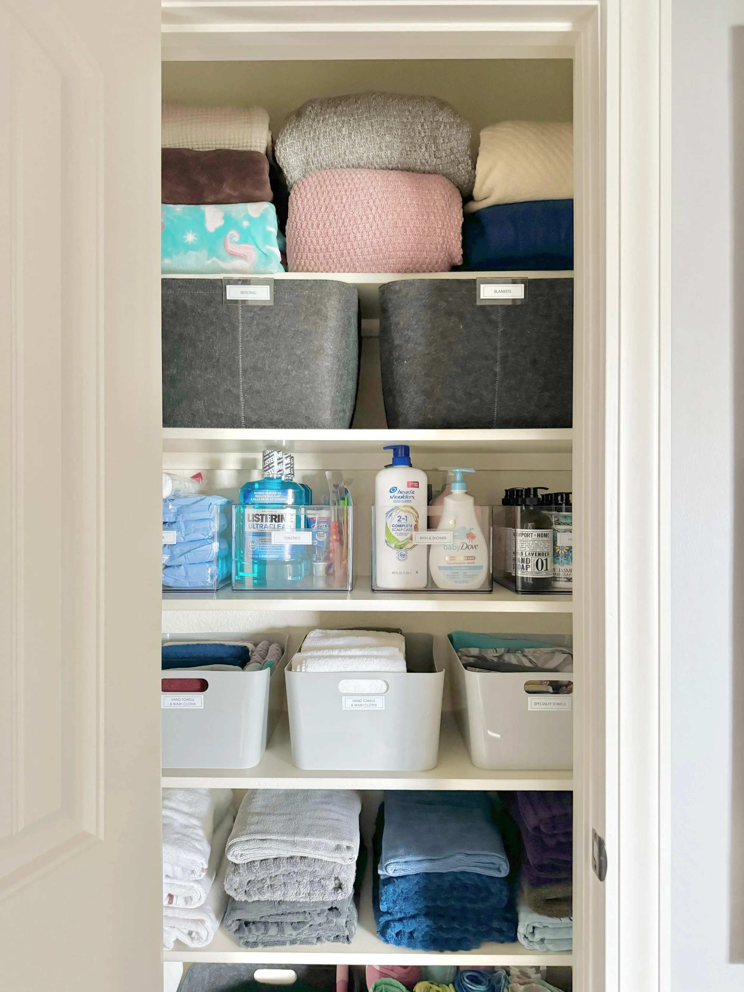 linen toiletries closet