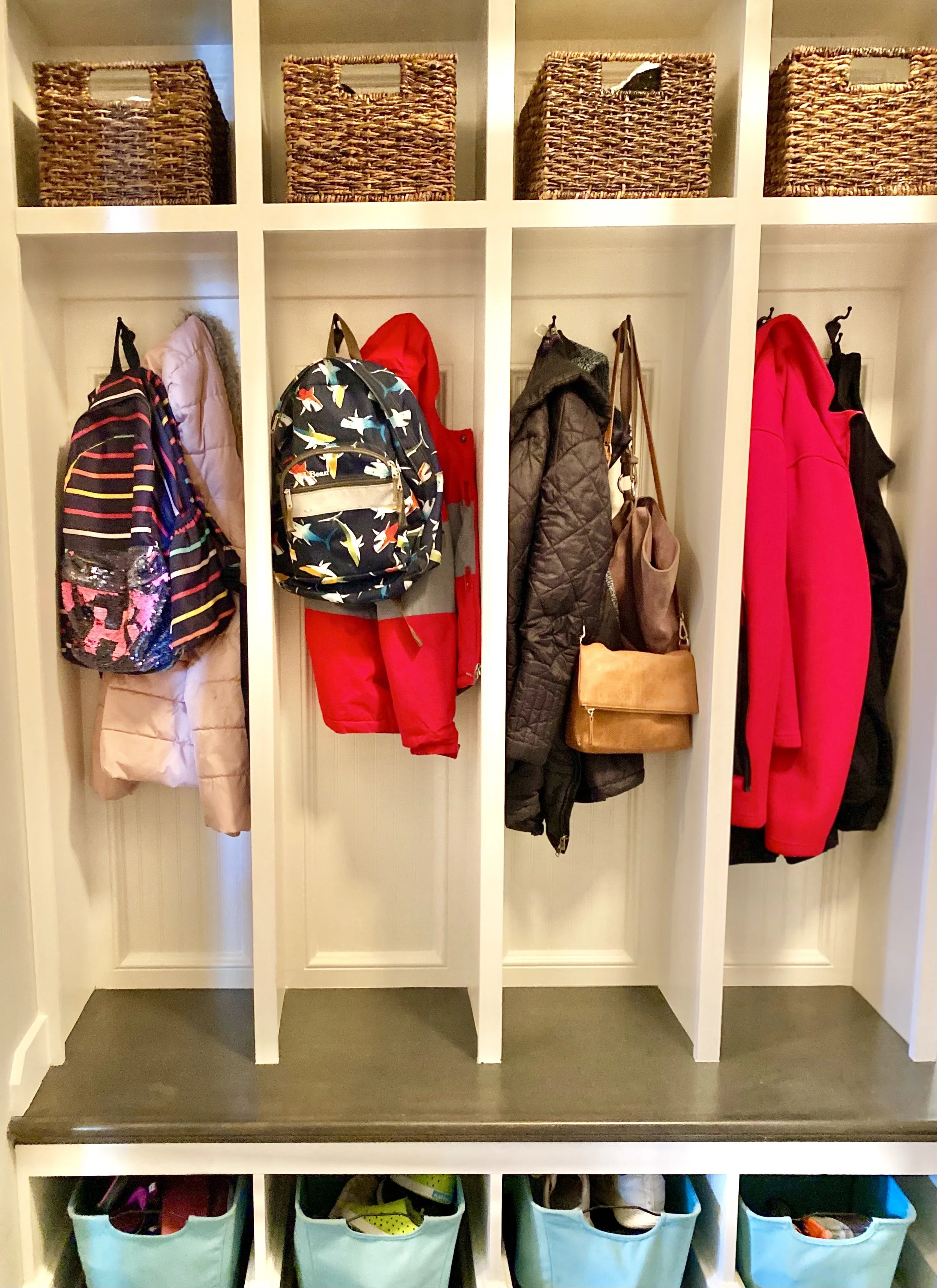entryway drop zone home organizing kansas city