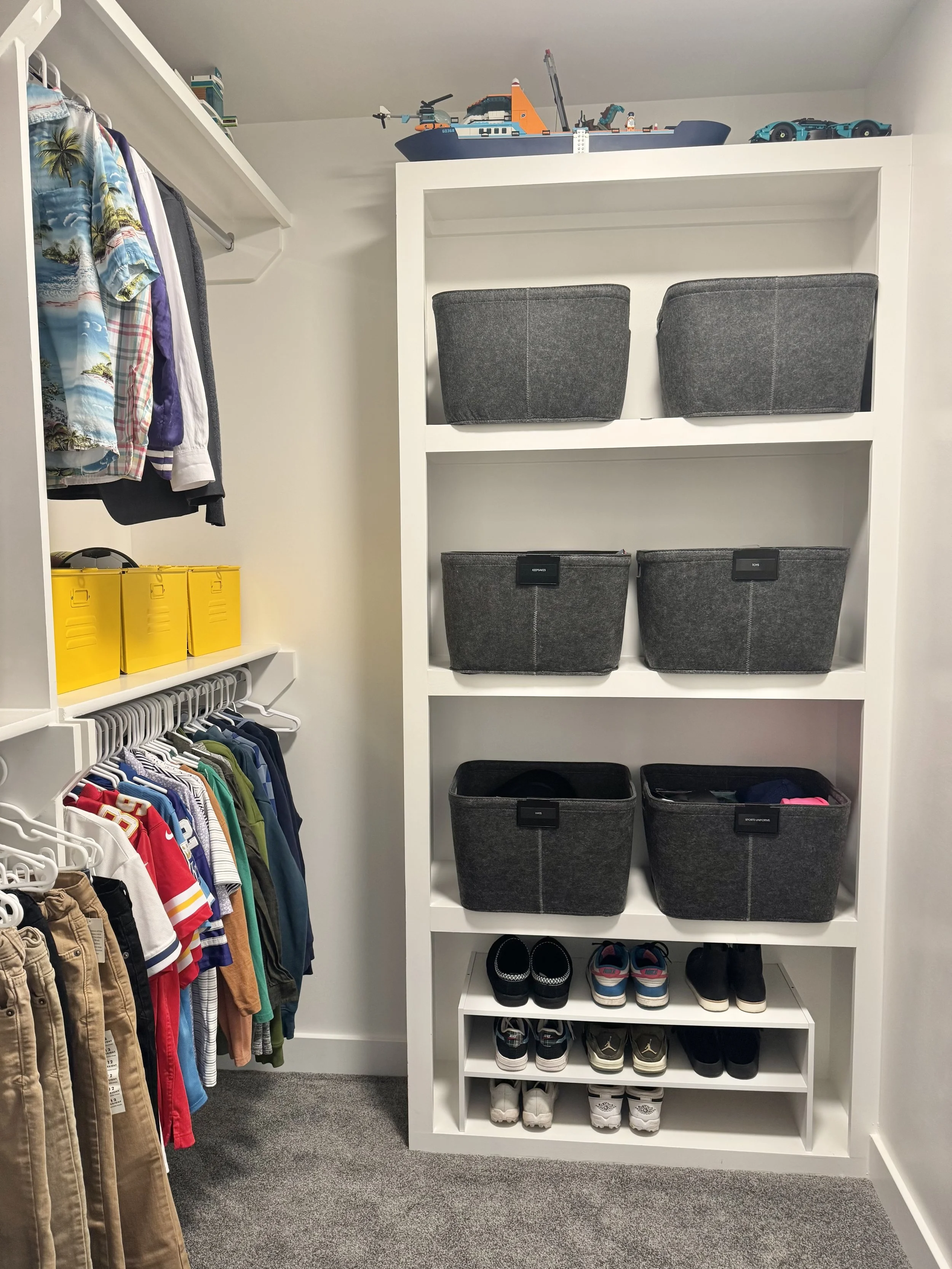 kids closet prairie village home organizing