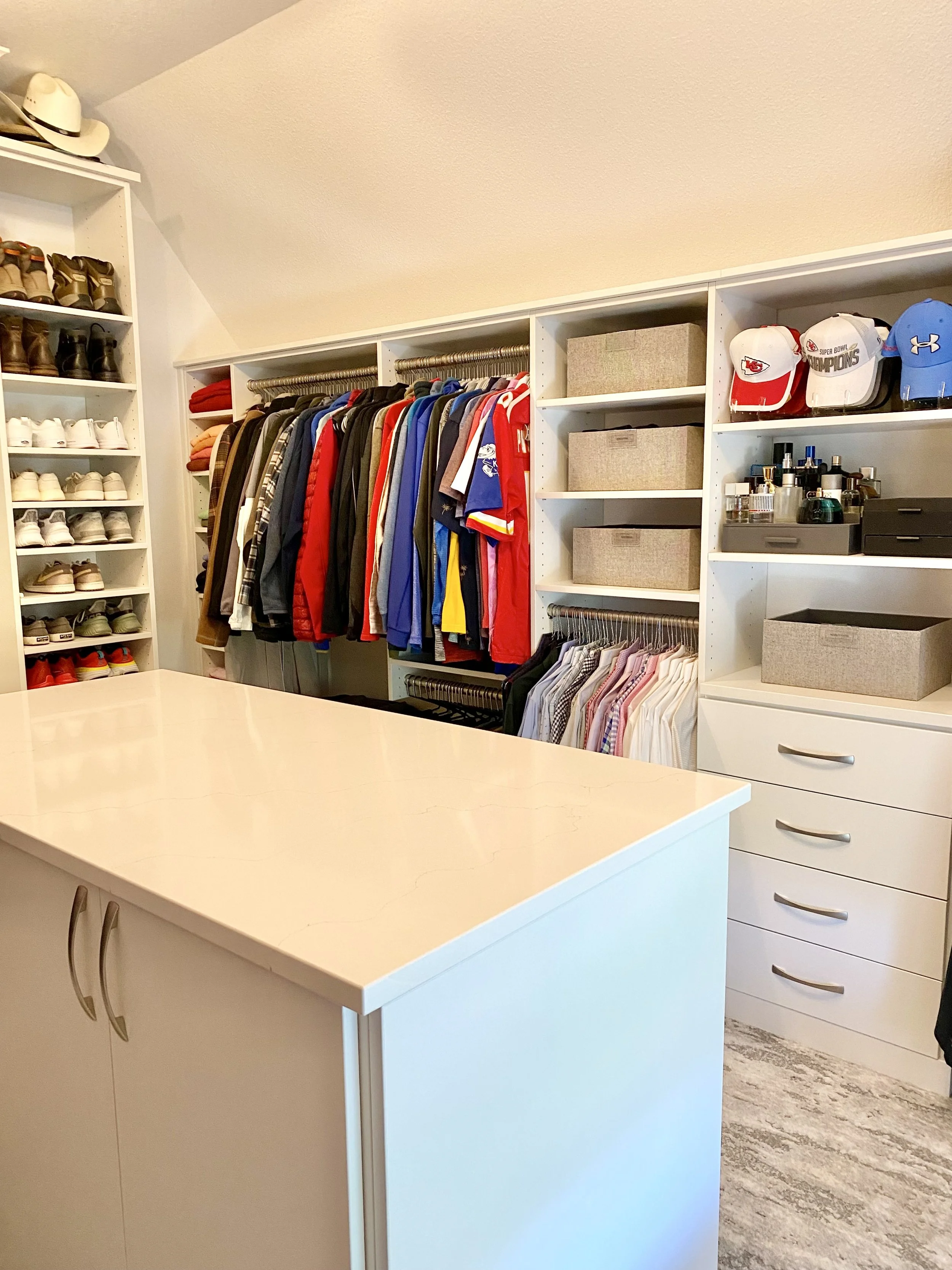 primary master closet organization