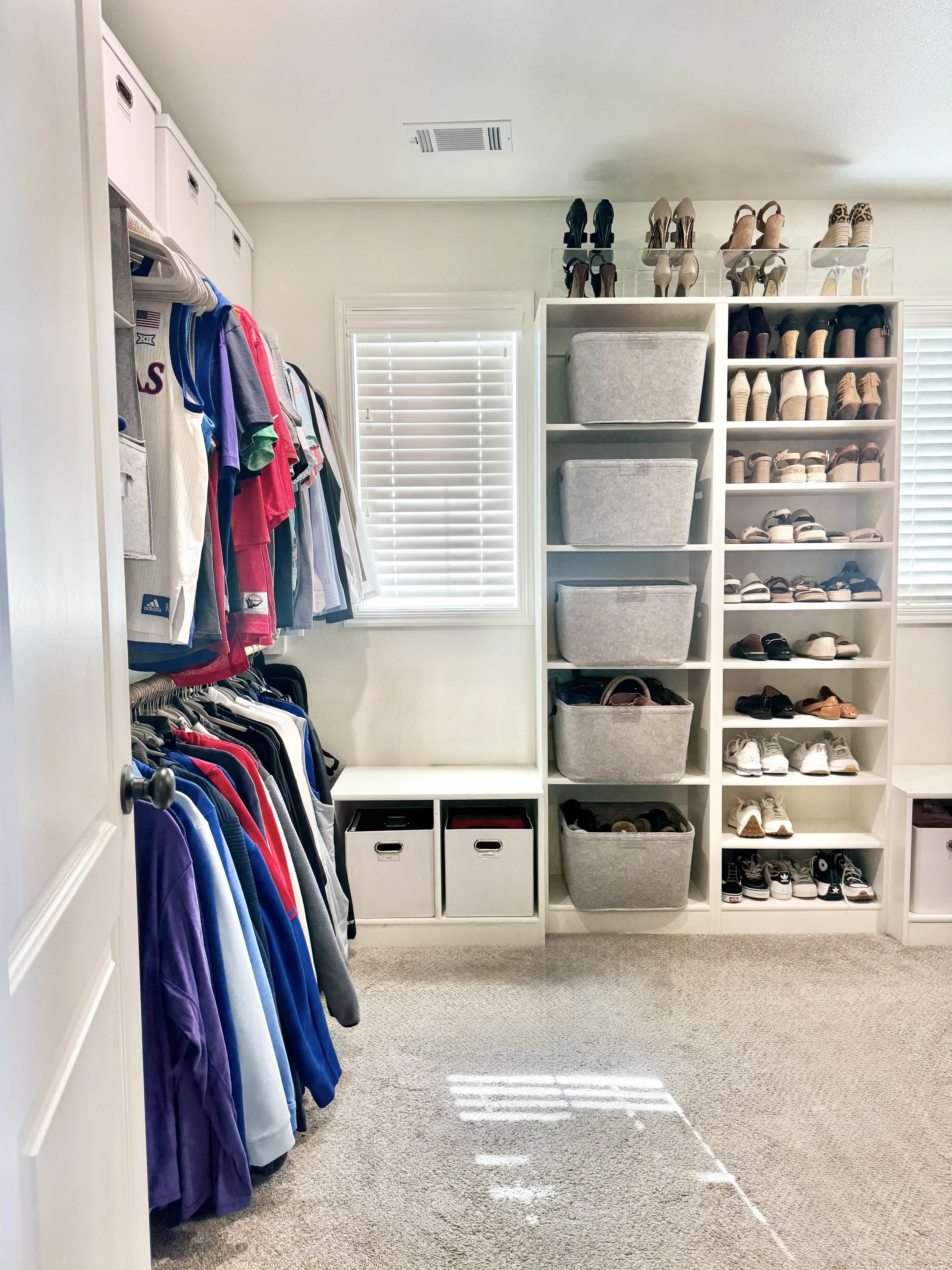 primary closet home organizing and styling kansas city
