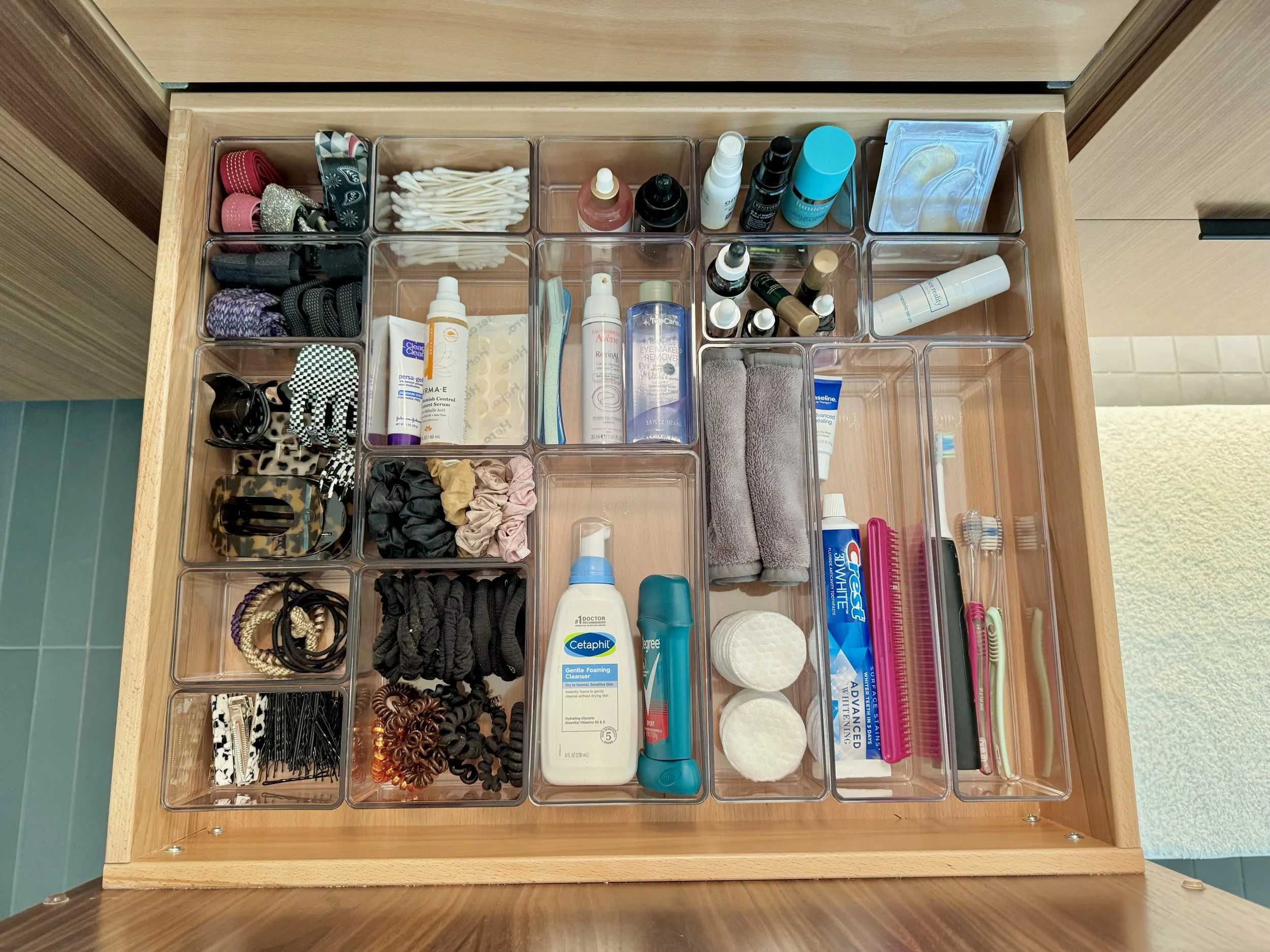 hair bathroom drawer organizers