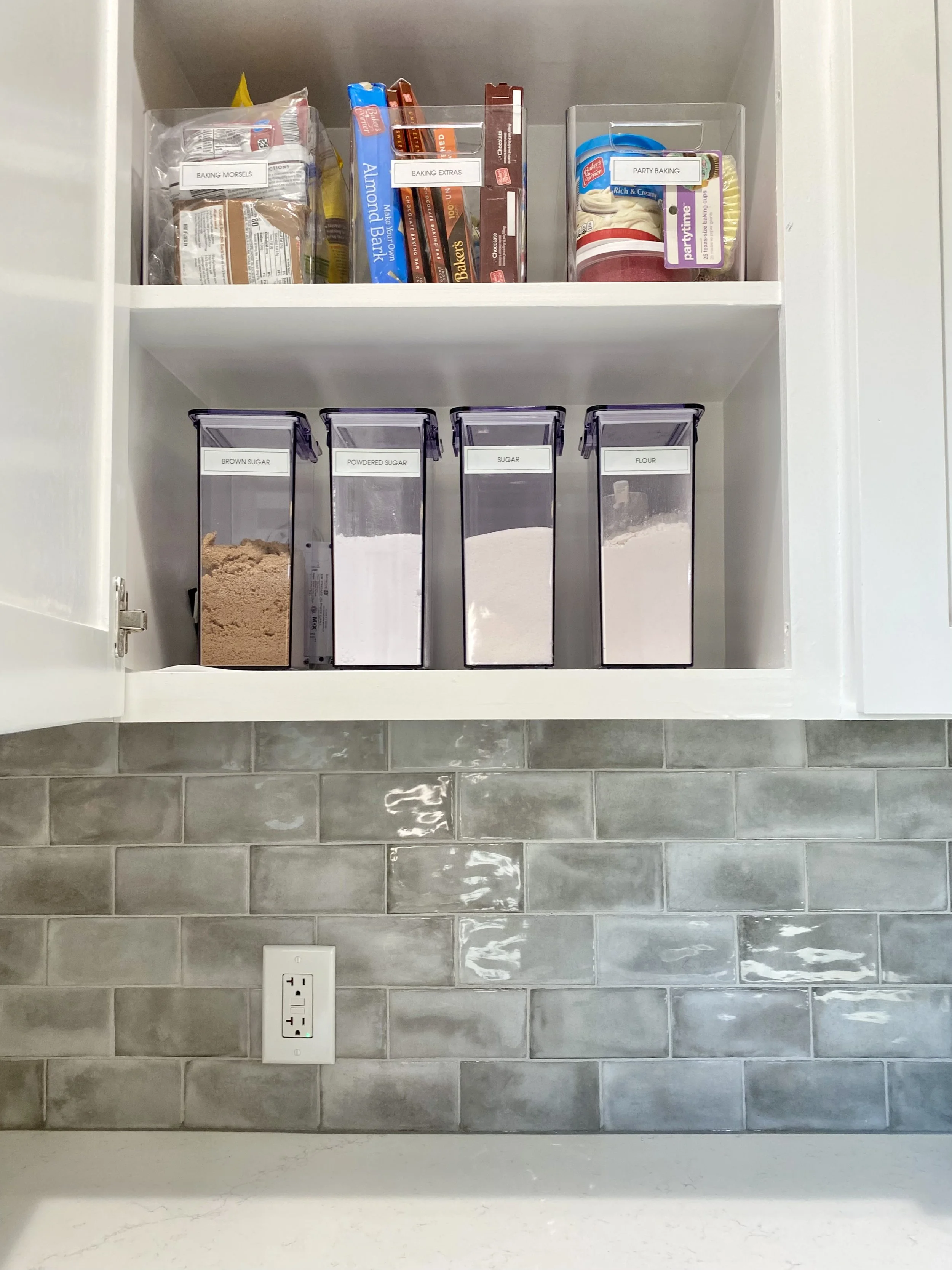 kitchen cabinet baking organization