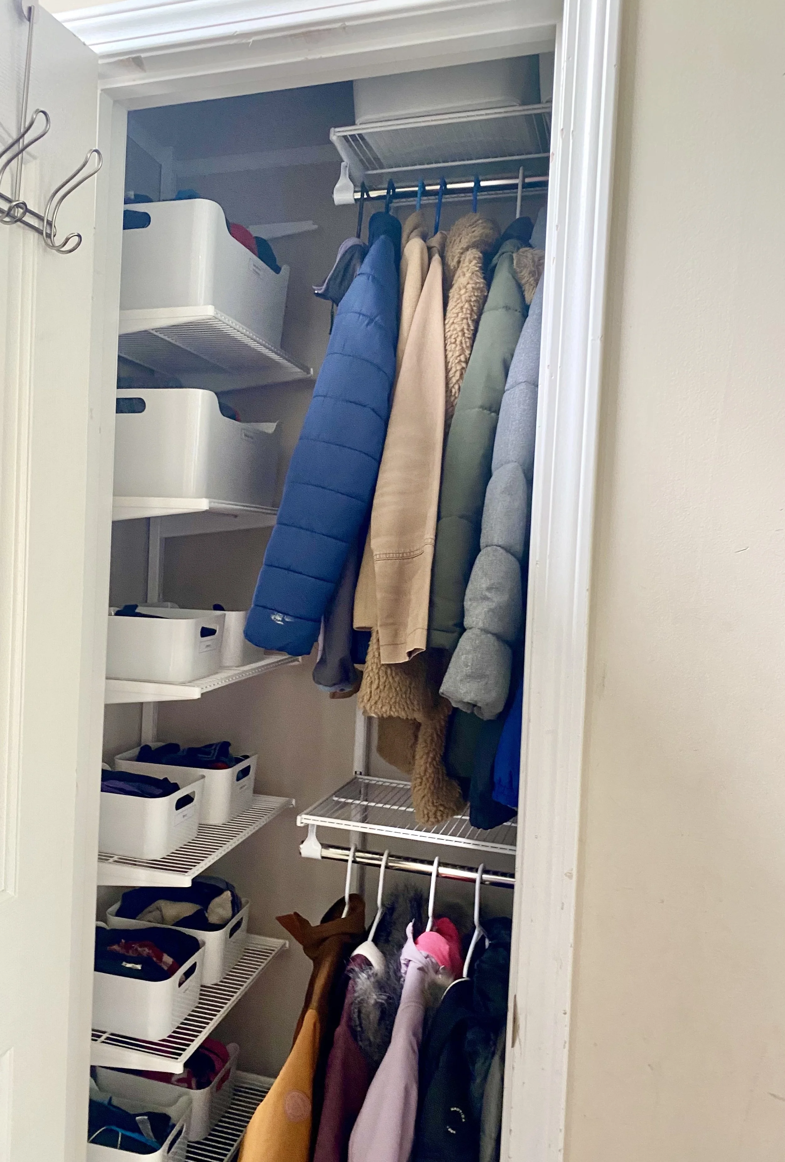 entry closet organization
