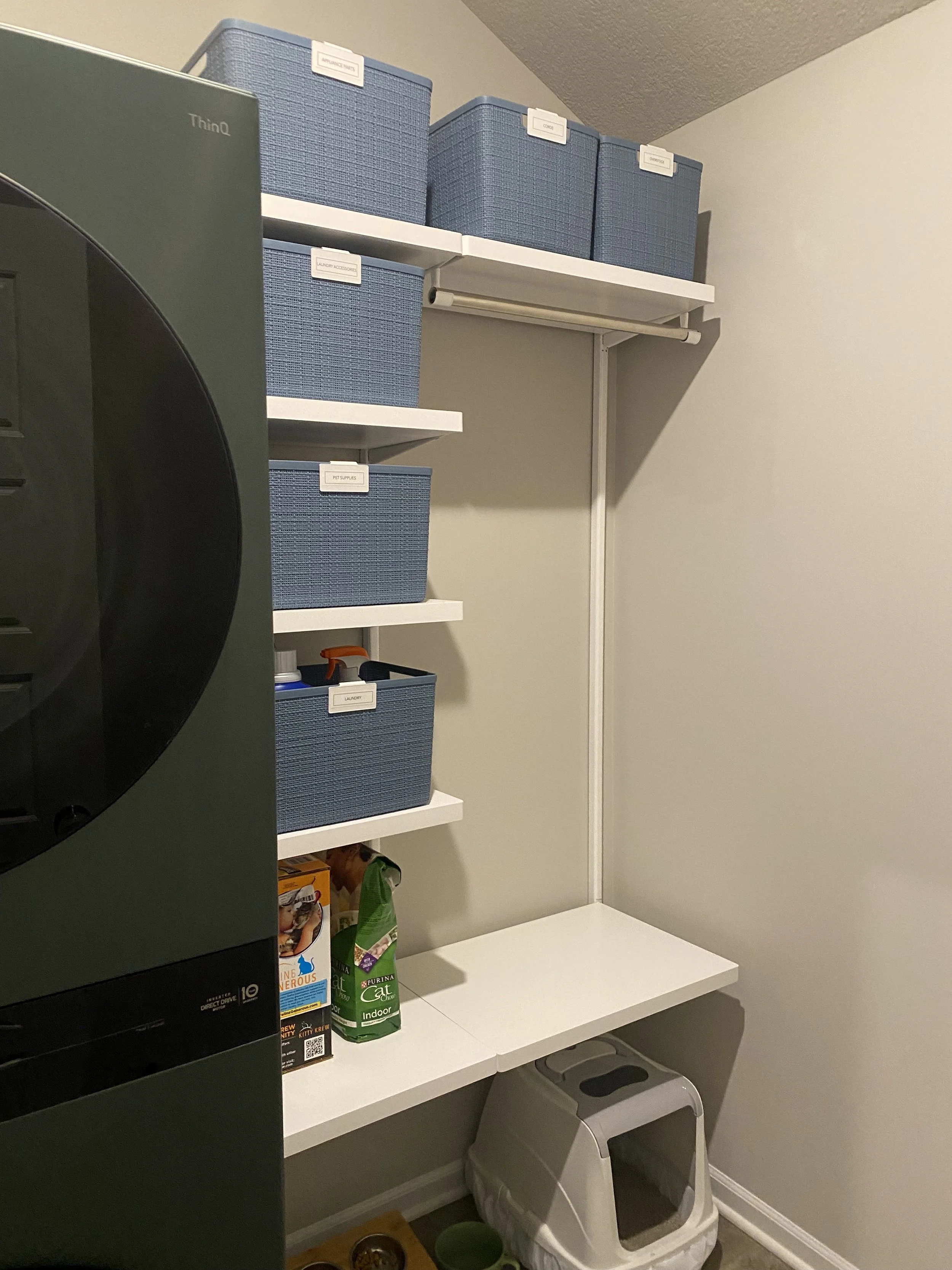 laundry room custom wall system organization