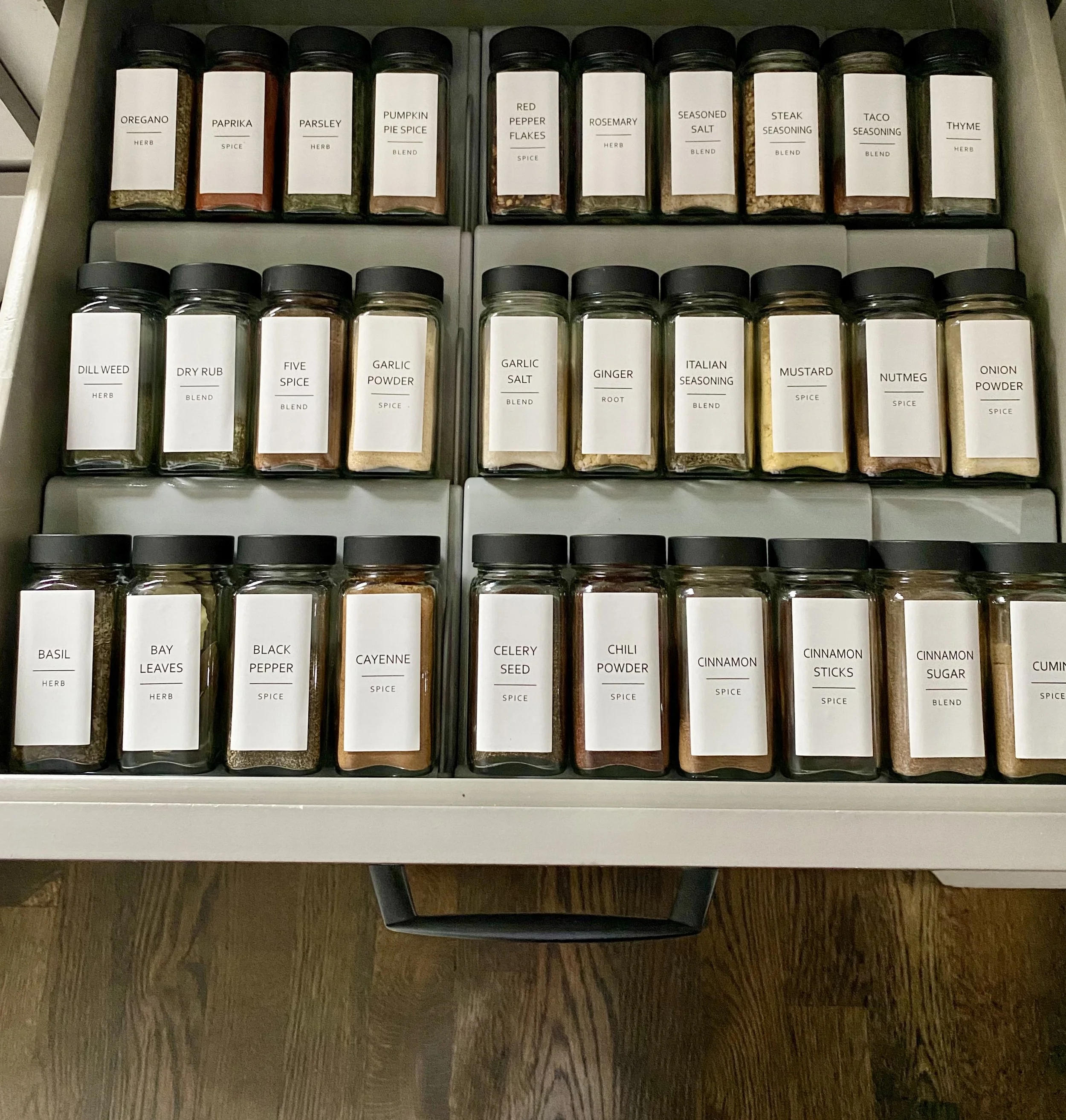 home kitchen spices organization