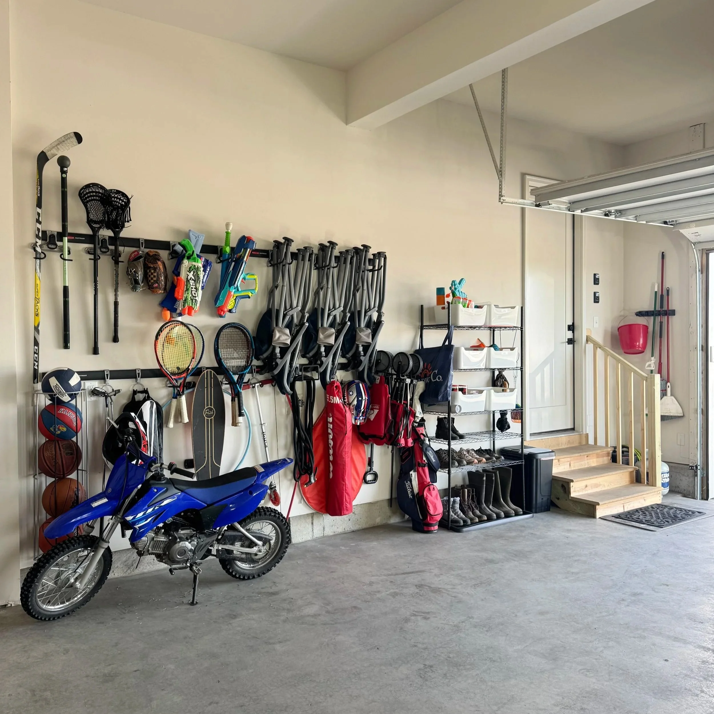 garage new build home organization Overland Park