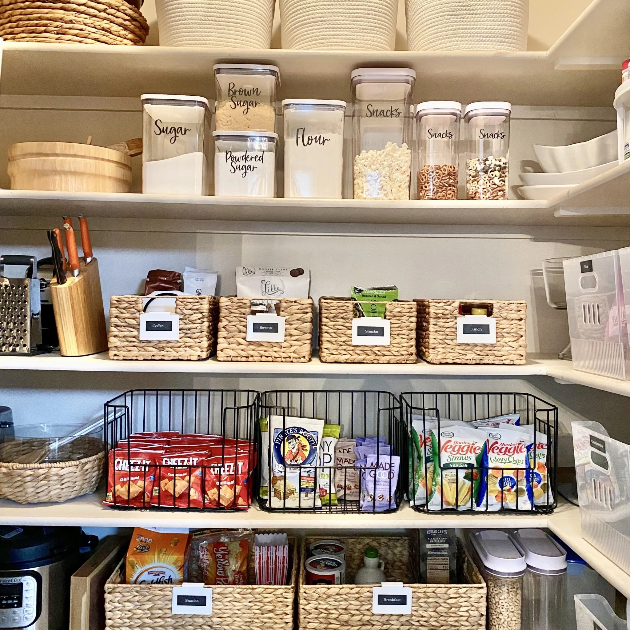 Home kitchen pantry organization