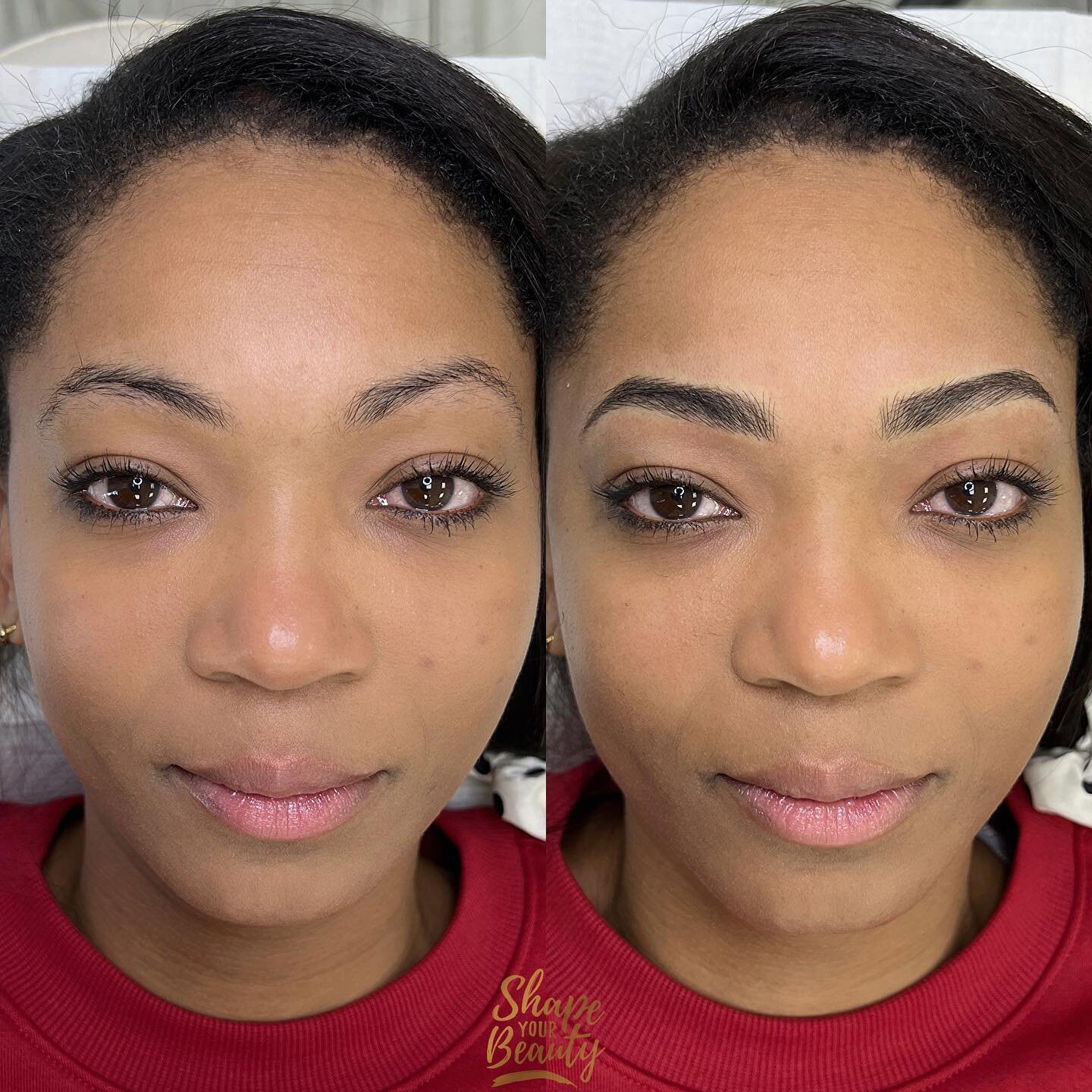 🤩 MIKRO MAJIK 🤩 We corrected her Shape by giving her thicker brows and a soft arch with Microblading. Total facelift 😍😍😍 #microblading #magic #softarch #facelift #artist #beauty #beauty #igdaily #instagood #photooftheday