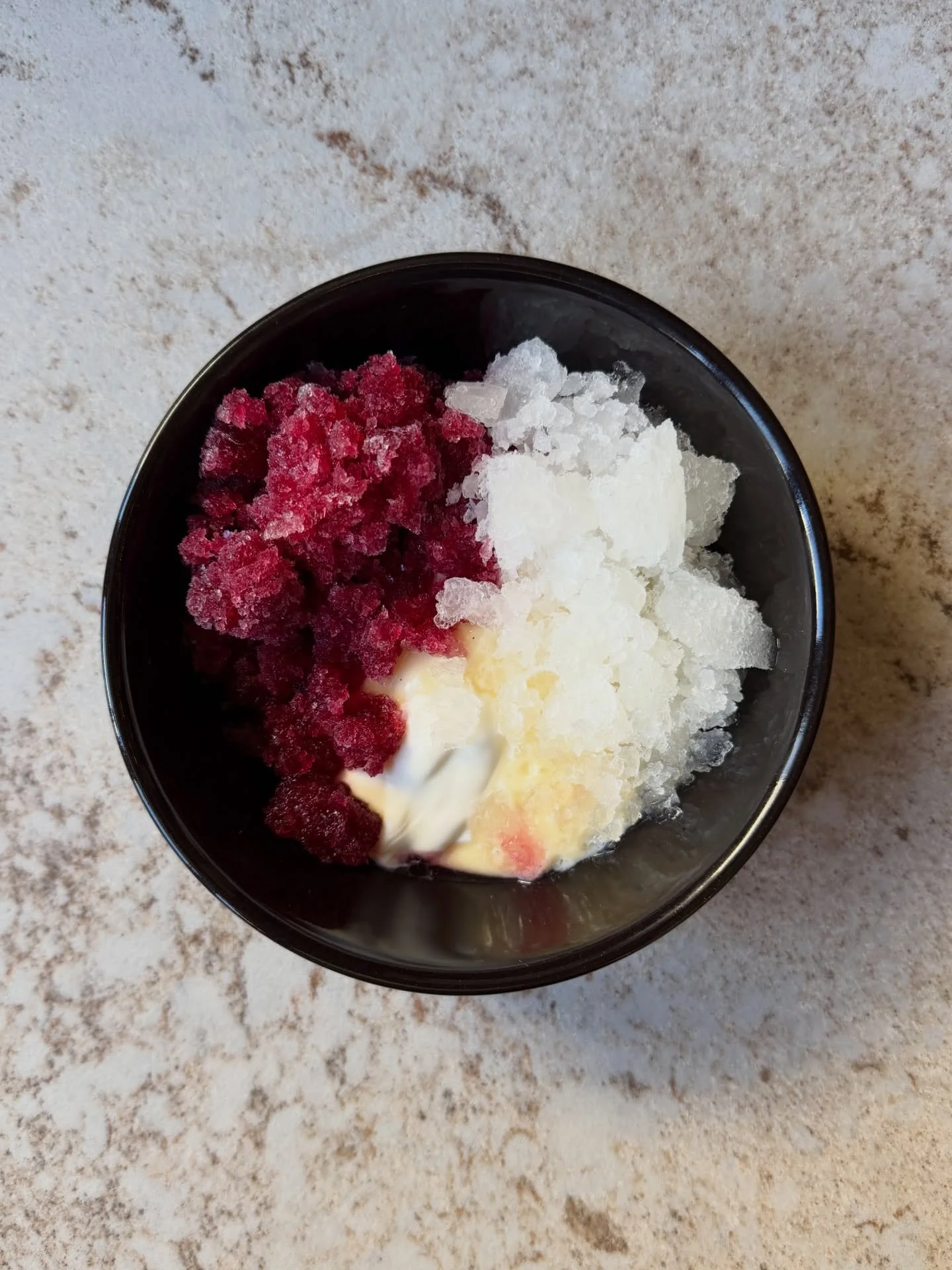 finishing on a sweet note &mdash; vanilla custard, yuzu and pomengrante granita. 

new✨ to the menu.
