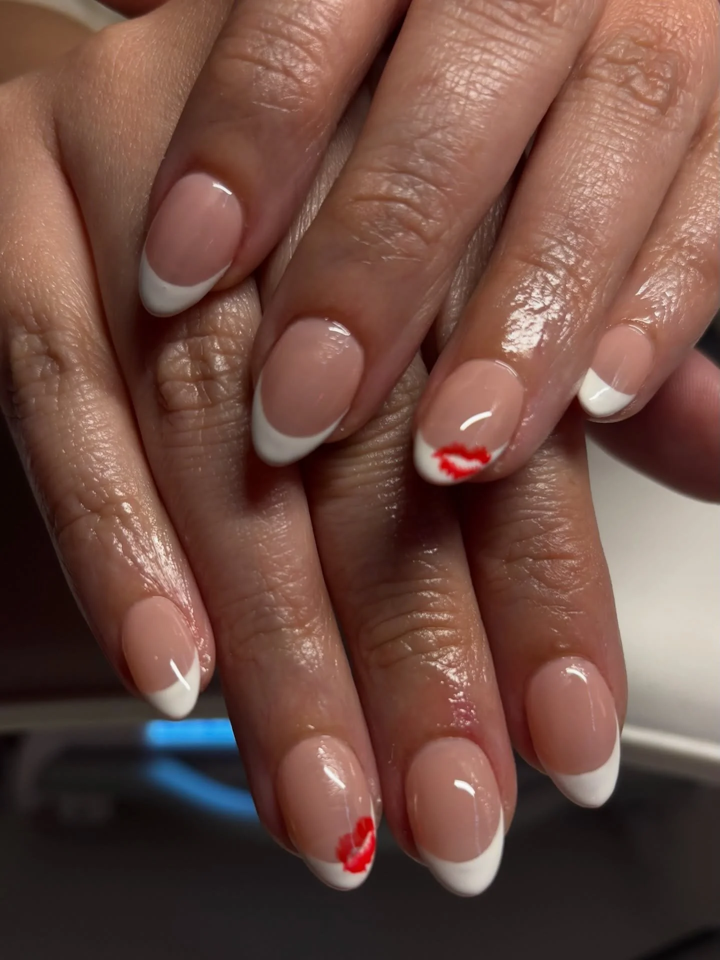 French, with a 💋 
Extra short Gel-X with Tier 2 Art done for @jessicaleabeauty &mdash; clean, elevated, and forever classy with a twist 🤍

📍 The Beauty Bridge Suites
🔗 Book: amberdidmynails.com
💰 Deposit required at booking