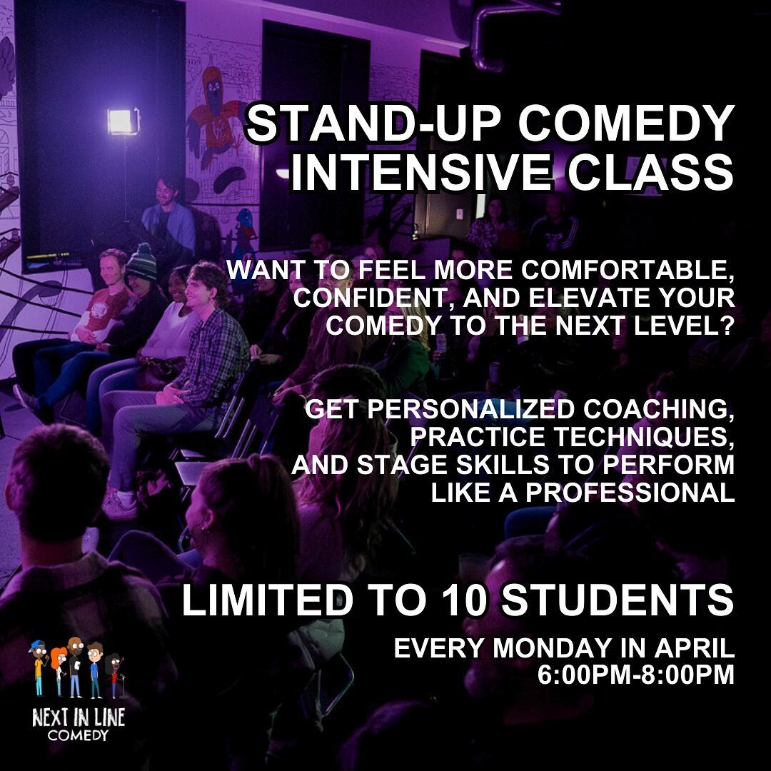 Want to elevate your stand-up to the next level? Signup for our new comedy intensive course taught at Next In Line by the hilarious @bettyjsmithsonian🔥 Limited availability! DM us to get signed up ✏️

#comedy #standup #phillycomedy #publicspeaking