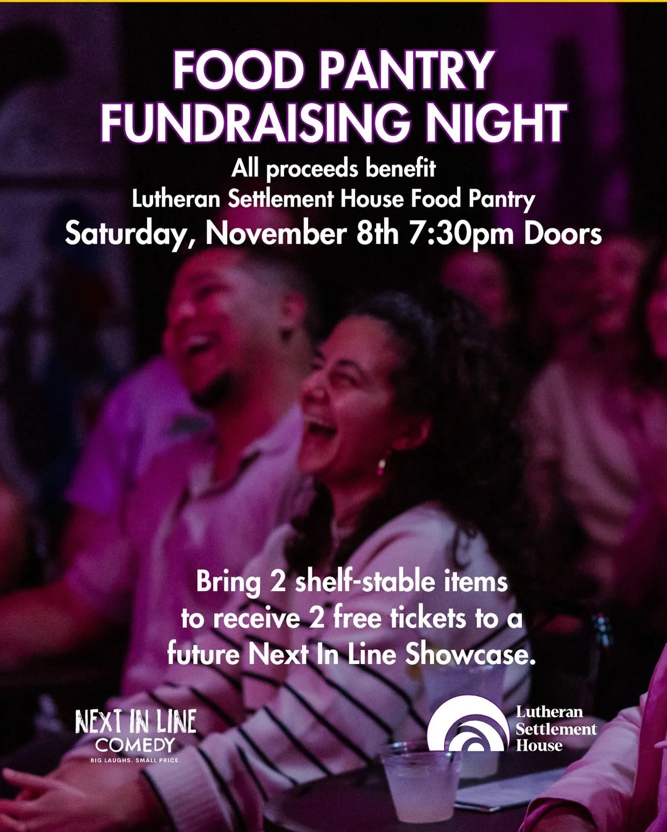 Laugh for a cause! 🎤
Join us Saturday, Nov 8 for Philly&rsquo;s Best Stand-Up Comedy Show: LSH Food Pantry Fundraiser. 100% of proceeds benefit the Lutheran Settlement House Food Pantry. Get your tickets now! 💥🎟️