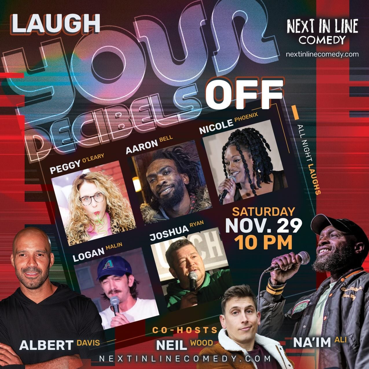 Join us tomorrow night for Laugh Your Decibels Off! Watch comedians compete to see who can get the loudest laughs. Tickets available at the link in bio 🎟️