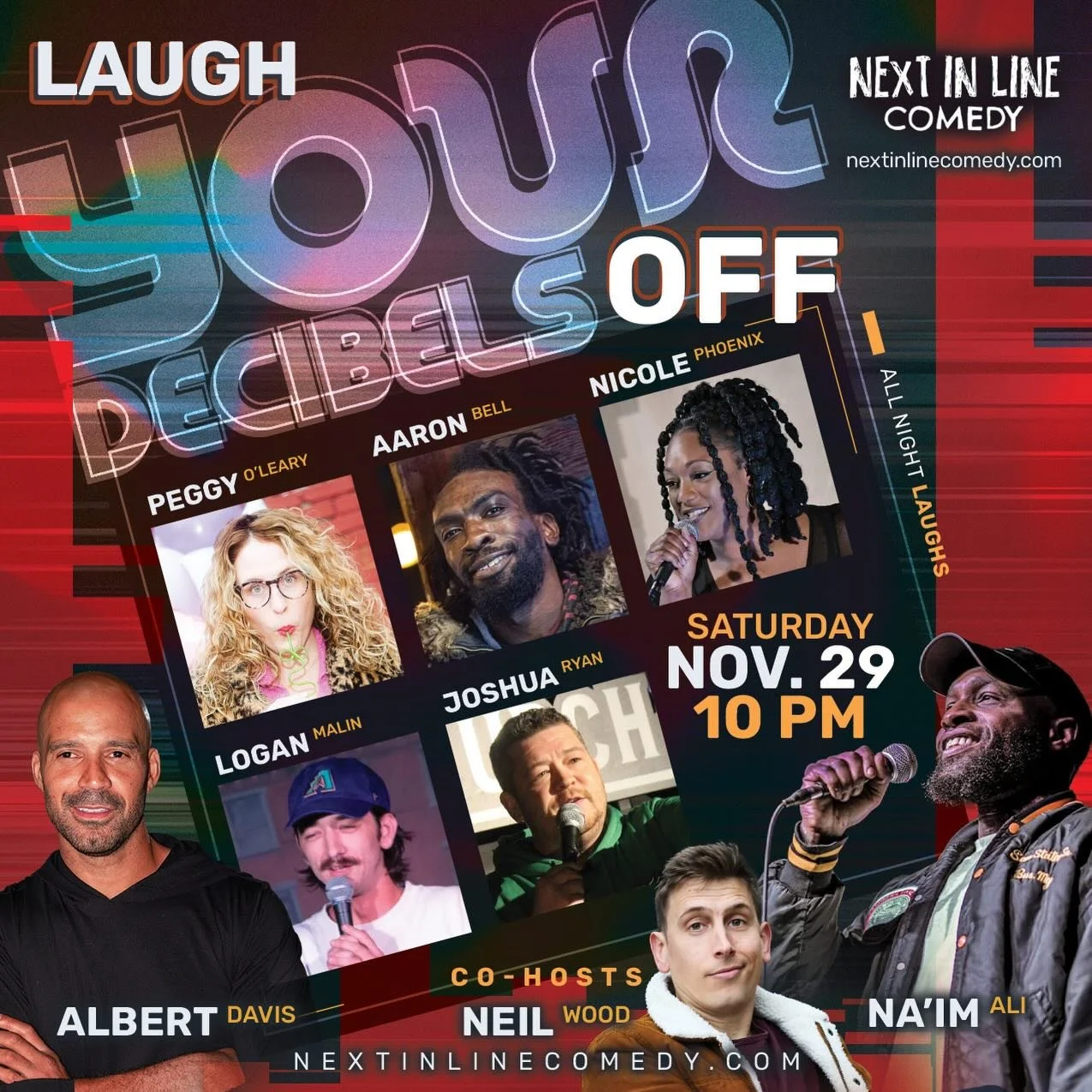 Join us tomorrow night for Laugh Your Decibels Off! Watch comedians compete to see who can get the loudest laughs. Tickets available at the link in bio 🎟️