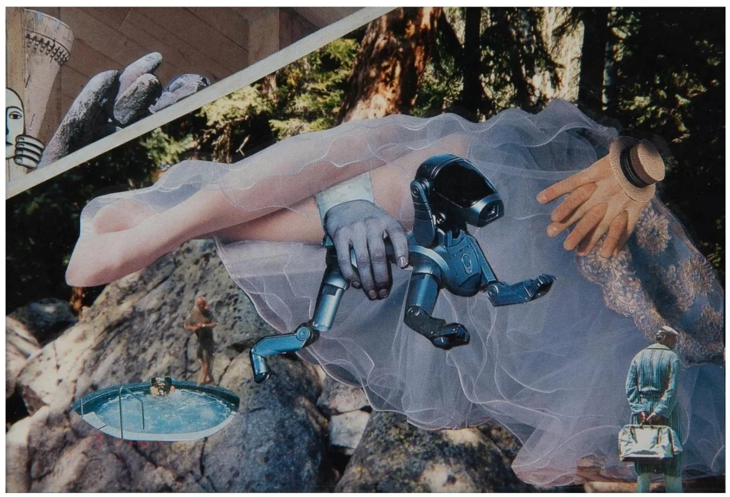 Gladys Nilsson, Walk Too, 2003, mixed media paper collage, 4 x 6 inches: $5,000