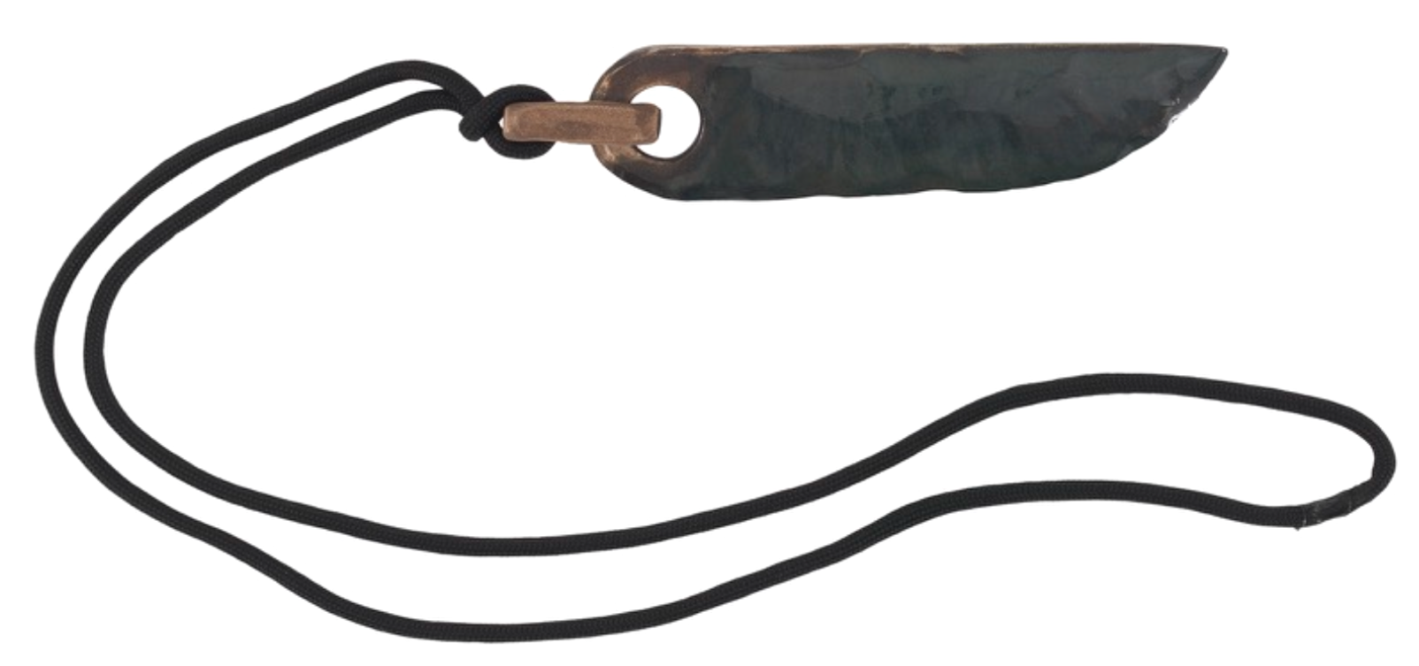 Cannupa Hanska Luger, Untitled [from Future Ancestral Technologies], 2020, ceramic and cord, 6 x 1 1/2 x 1 inches: $1,500