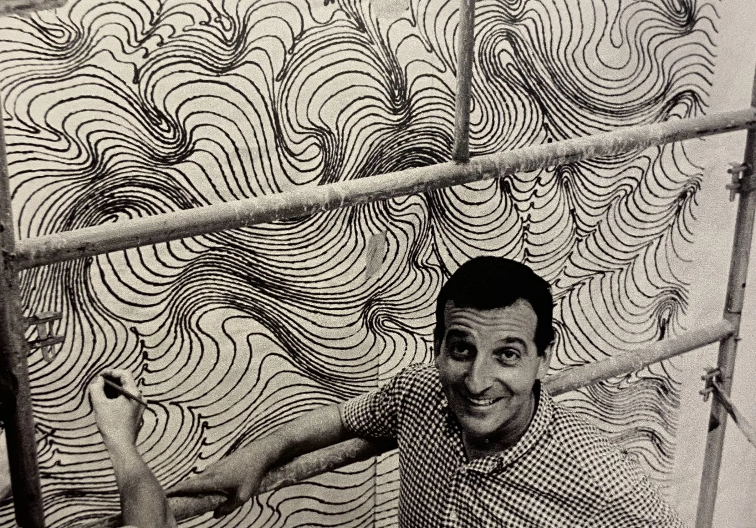 Sewell Sillman working on a mural at Yale's Art and Architecture building, 1963. Photo: John T. Hill. Collection James McNair. Courtesy the Florence Griswold Museum.