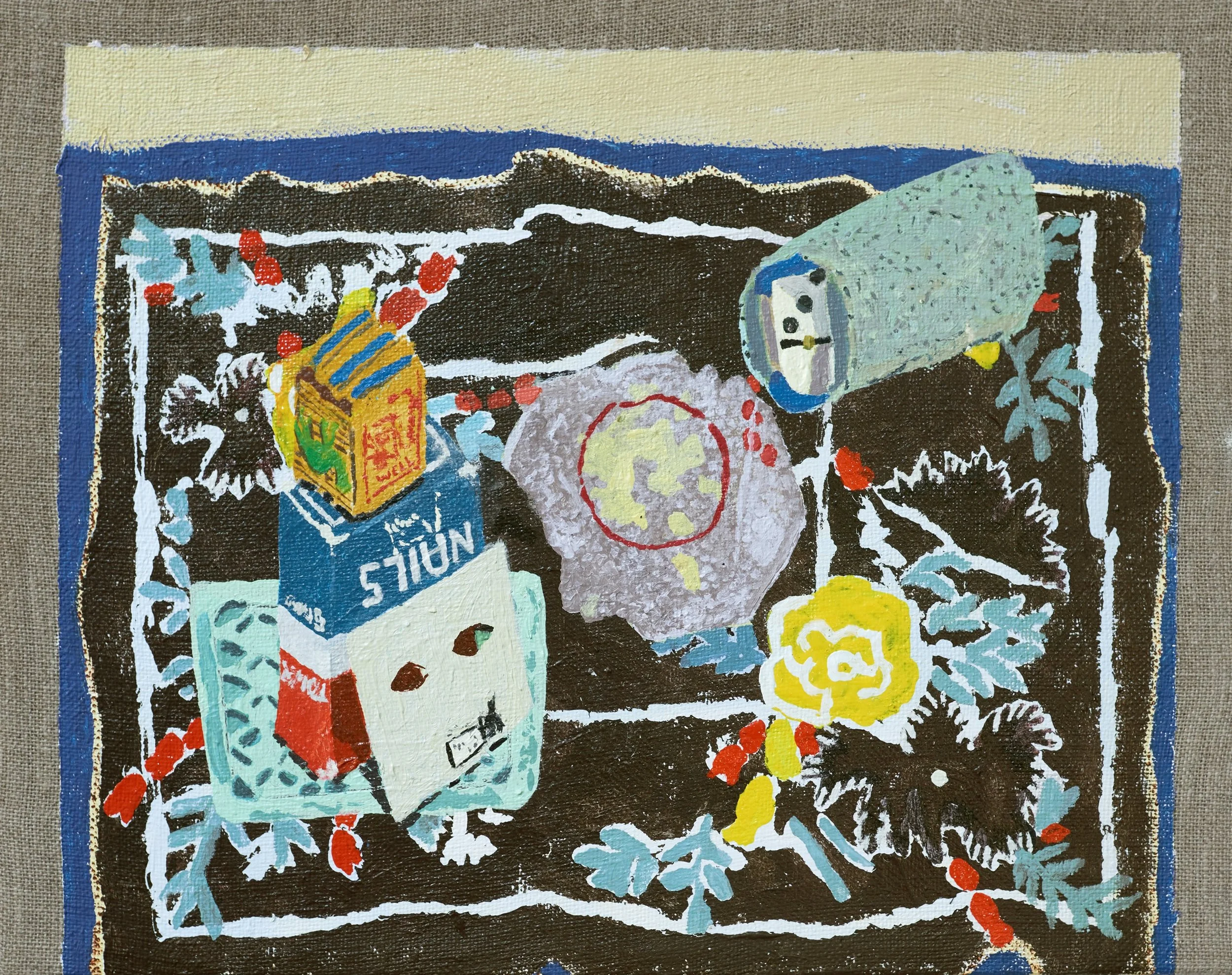 Marta Lee, the tiniest well, 2020, acrylic & pastel on linen, 11 x 14 inches