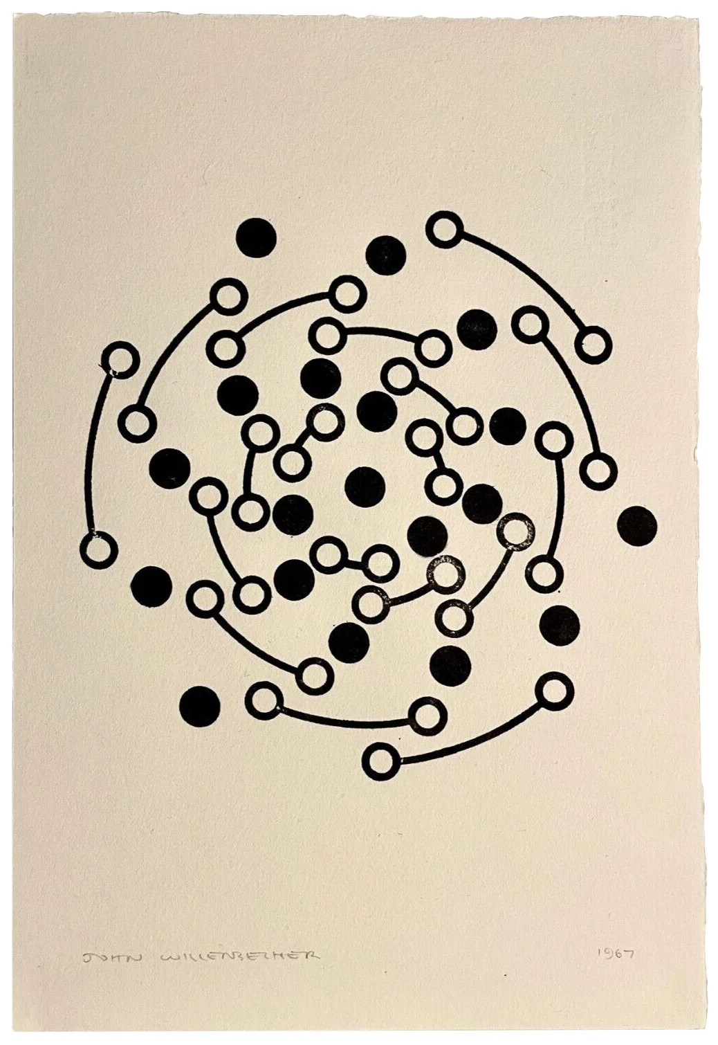 John Willenbecher, Plate 15 (folio 13) from Stamped Indelibly, 1967, rubber stamp on paper, 9 1/2 x 6 1/2 inches: $850