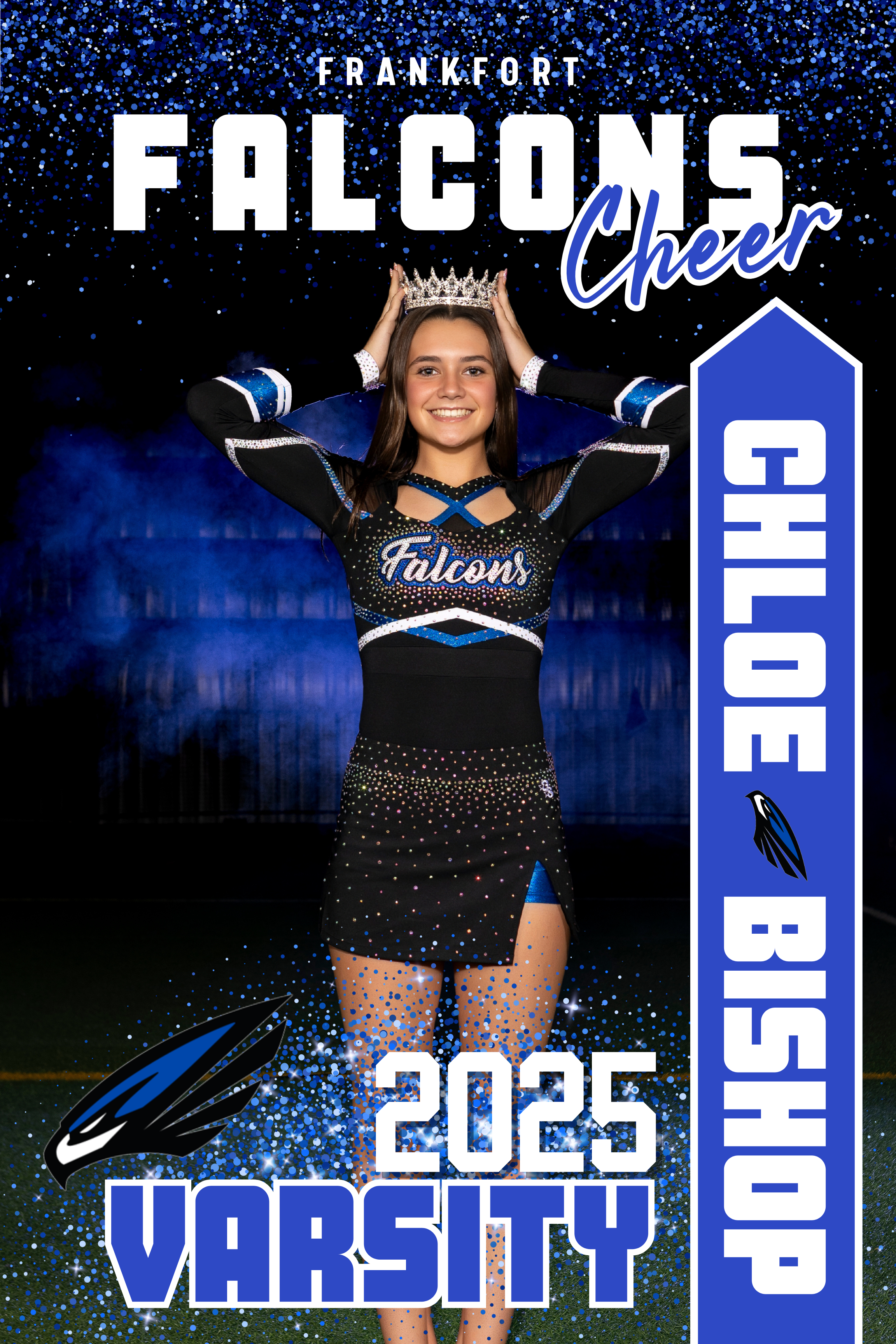 Frankfort Falcons Varsity Cheer banner Part of series