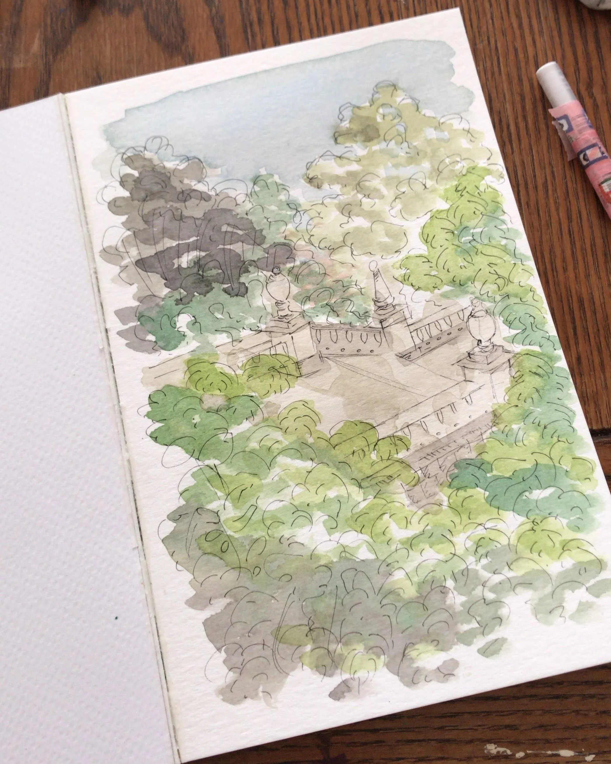 Environment watercolor study. Original study image was taken on a trip to Barcelona.