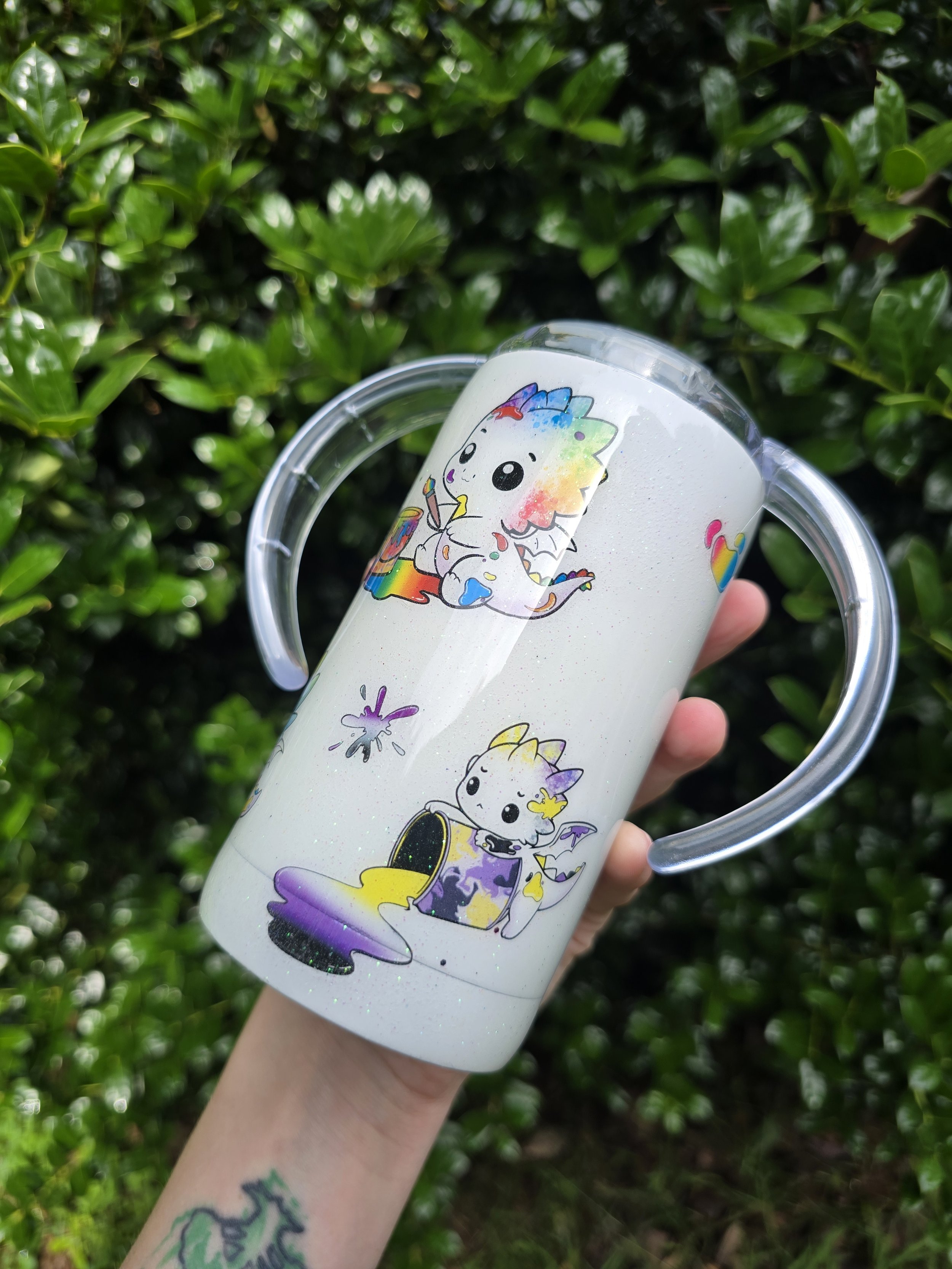 Sippy cup: Pride dragons