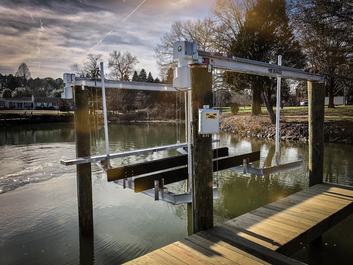 New construction Talbot Co. #chesapeakeboatlifts #weemsbrothers
