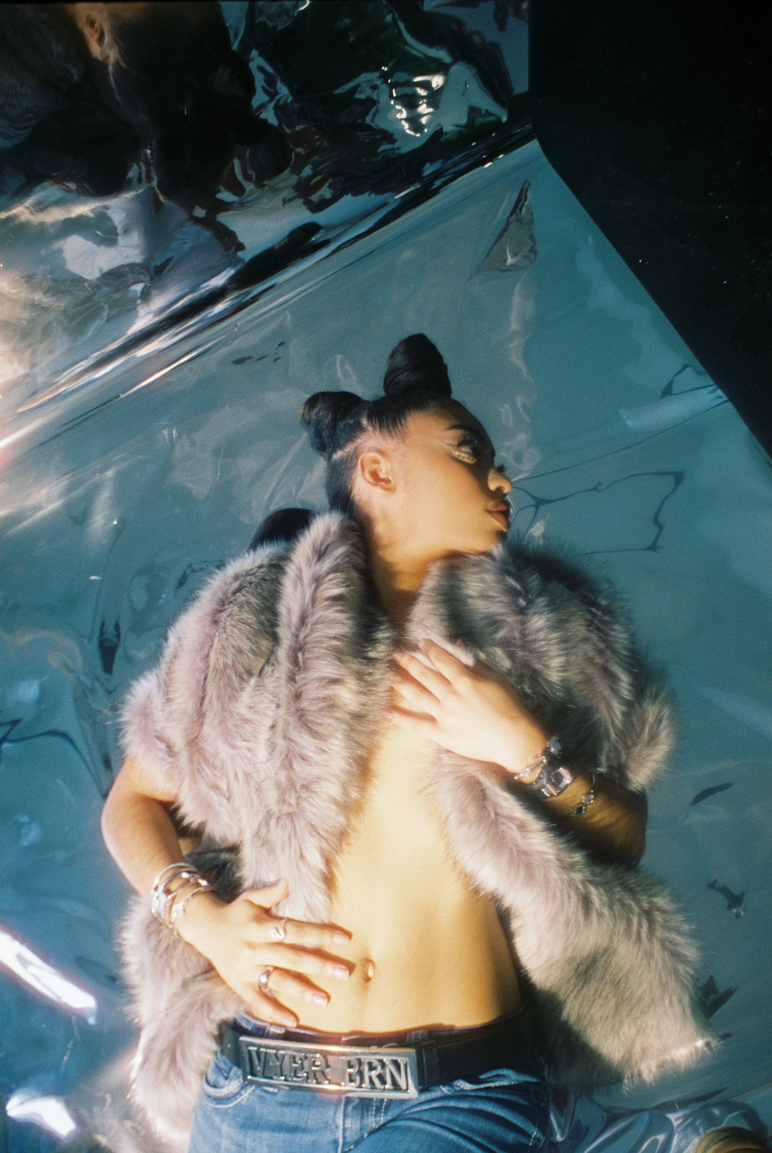 Myeia Thomas in Italian Fur, Styled by Kyla Salter-Wright