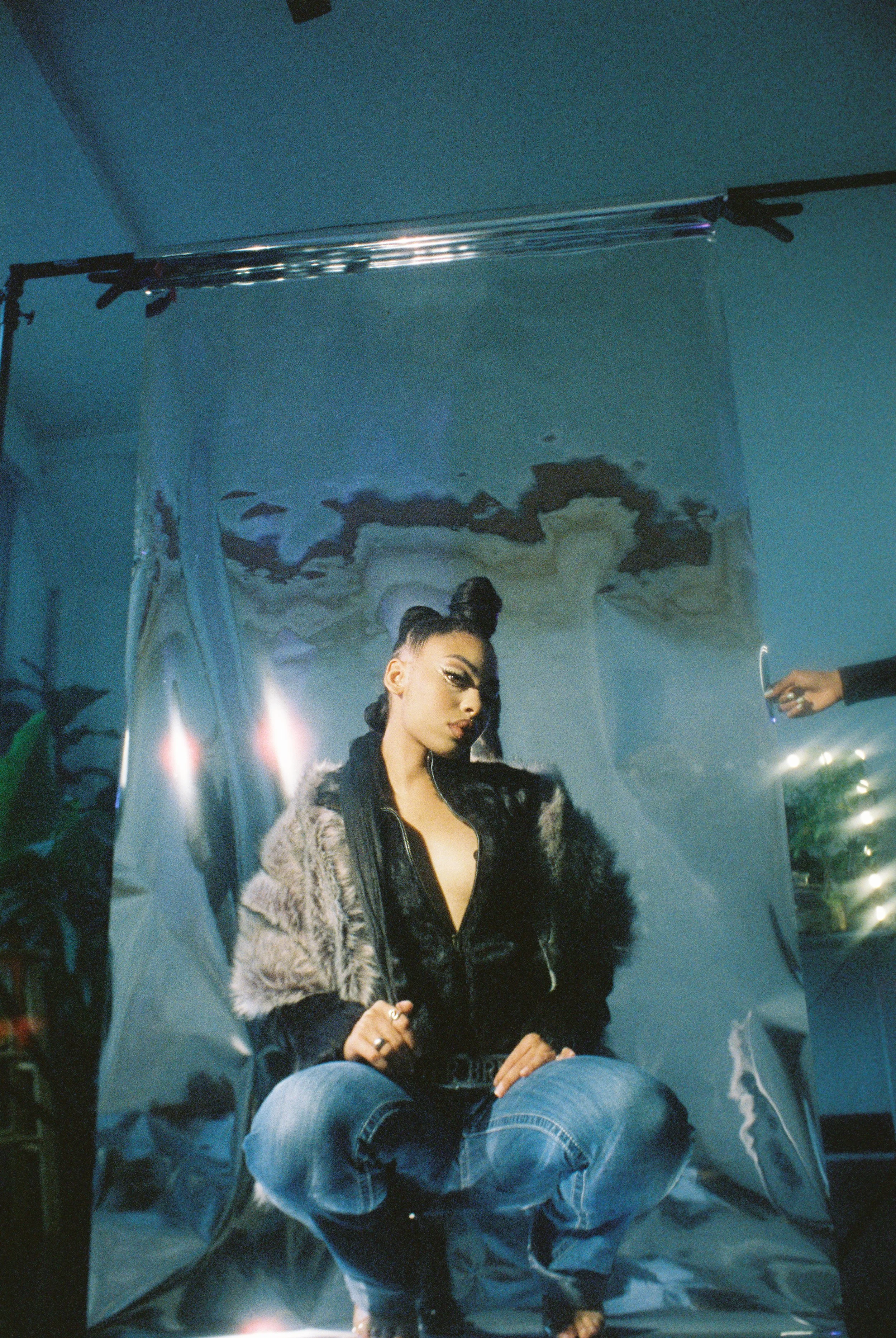 Myeia Thomas in Italian Fur, Styled by Kyla Salter-Wright