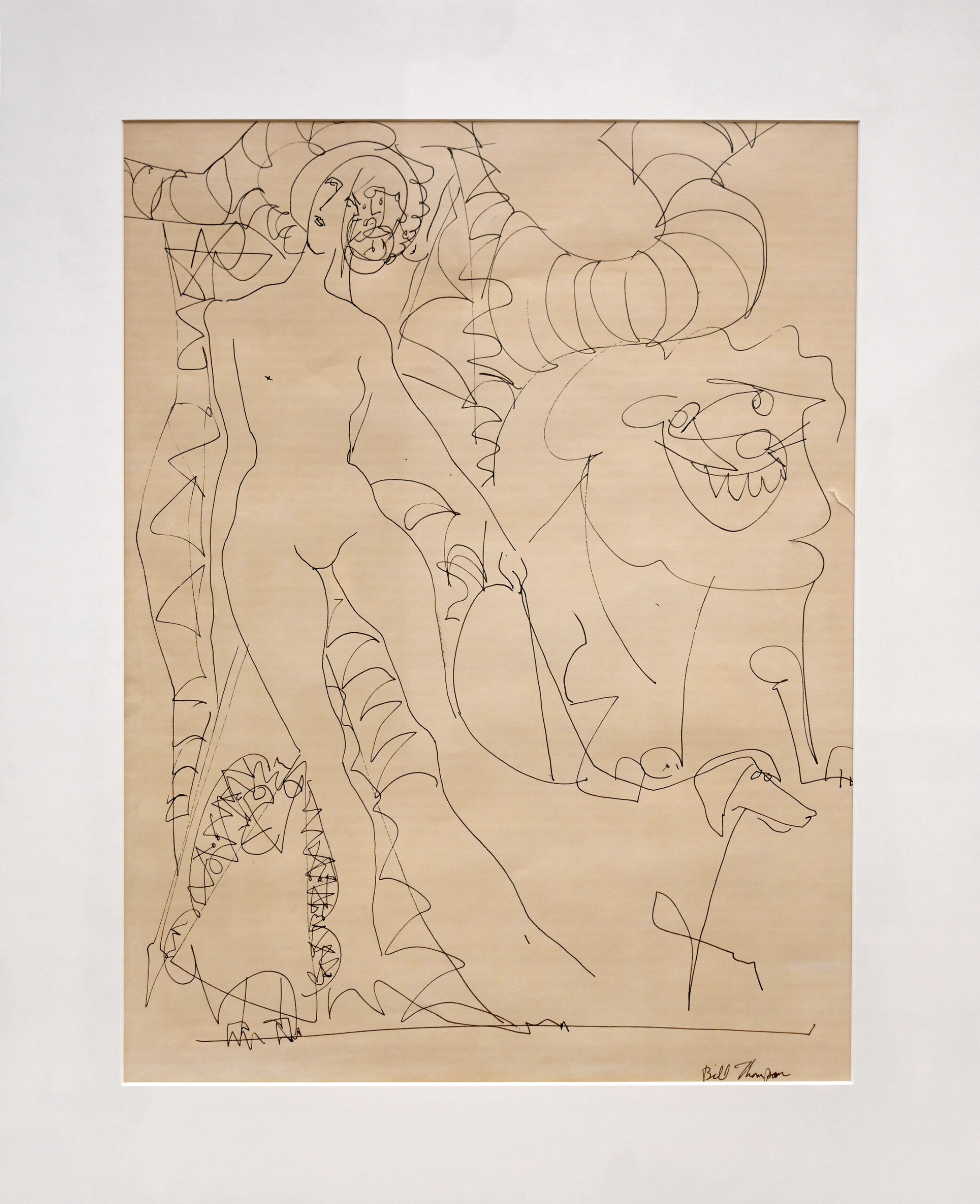  “Eve and Animals in Garden,” 1976-79, ink on paper 