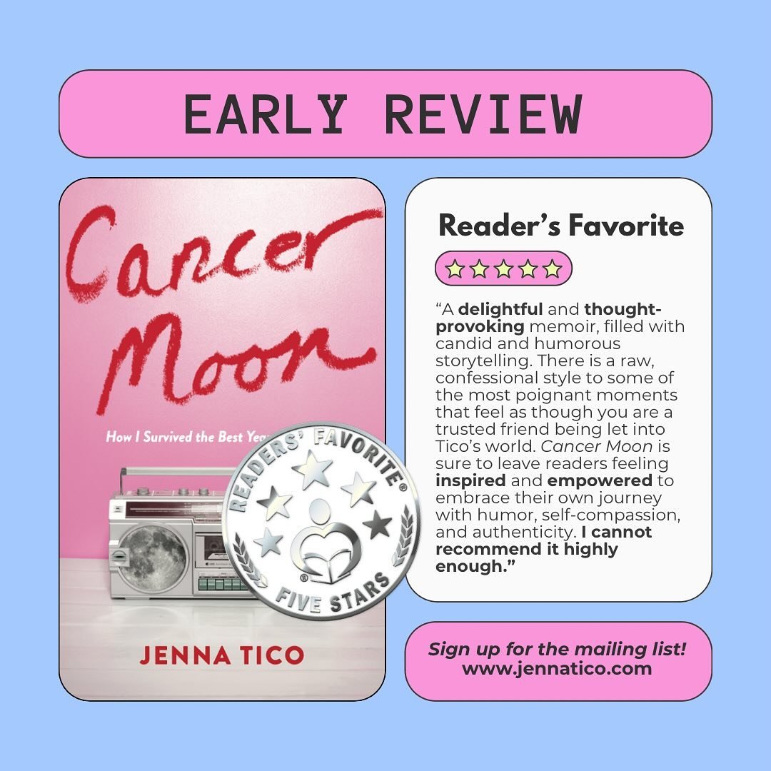 So stoked on this early review from K.C. Finn over at Reader&rsquo;s Favorite! 🎉📚

&ldquo;Author Jenna Tico has put her heart and soul into crafting a delightful and thought-provoking memoir, filled with candid and humorous storytelling. Her warmth