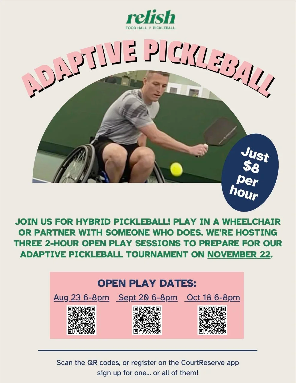 Adaptive Pickleball Open Play