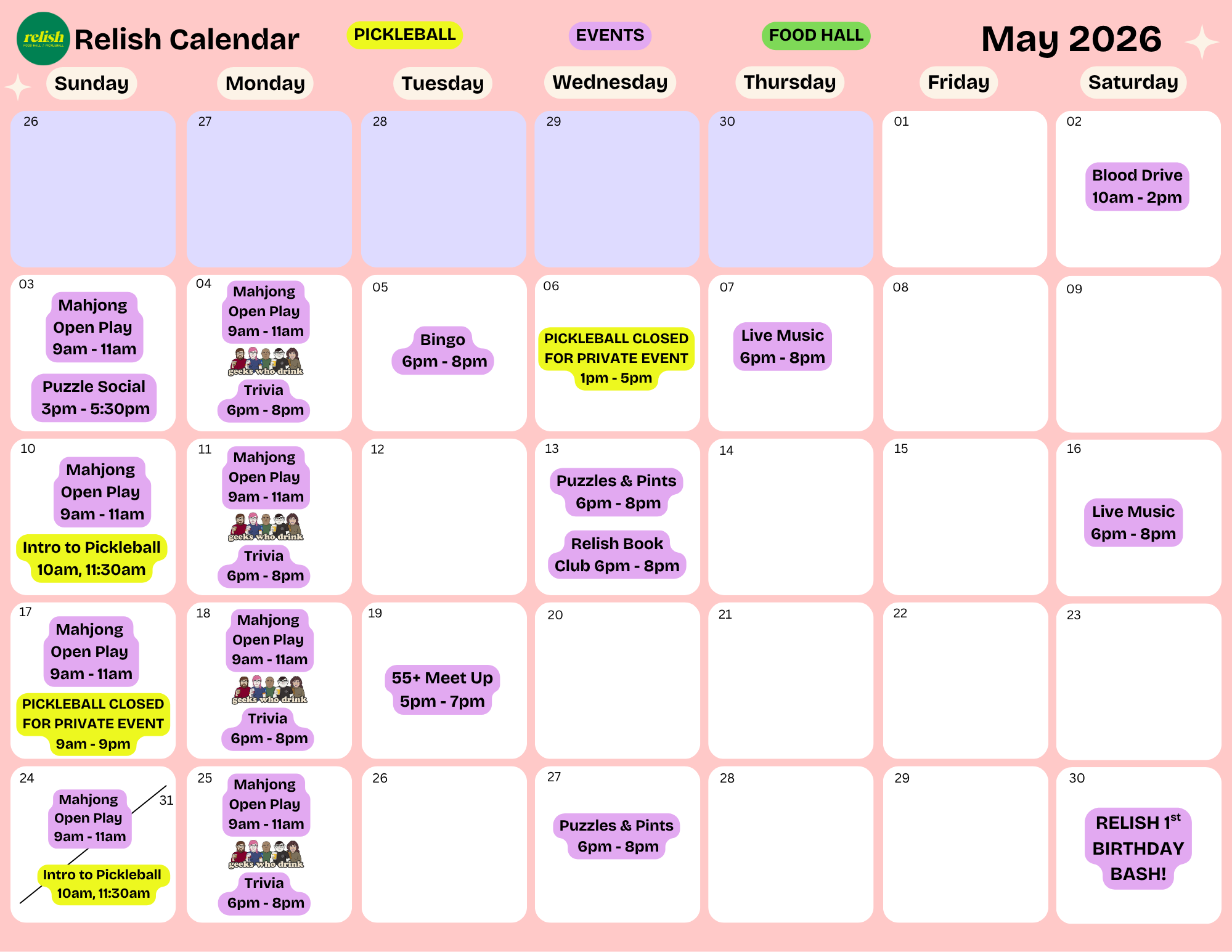 May Calendar