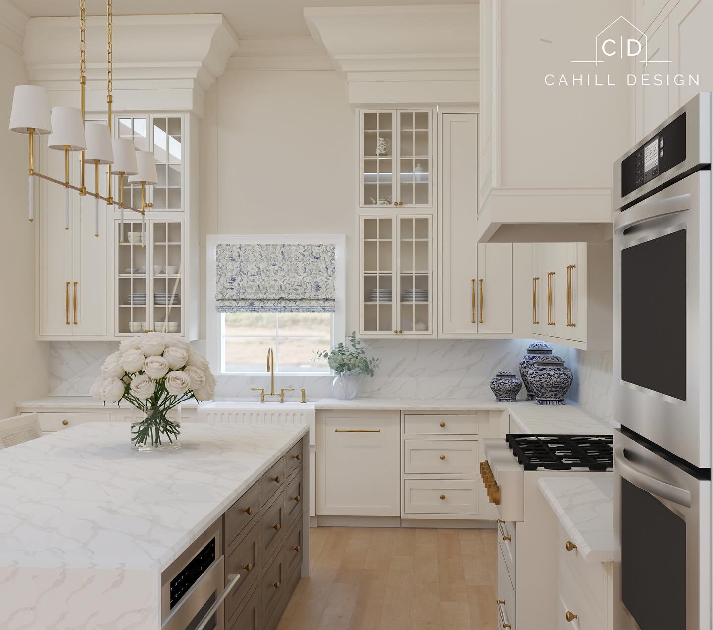 When the lake is your backyard, your interiors should feel just as calm. Loved designing this kitchen space to echo the blues and breezes of Lake Hamilton🐟⛴️🌊
Just a few short months until this beauty is complete!

#lakehomedesign #lakeHamiltonhome