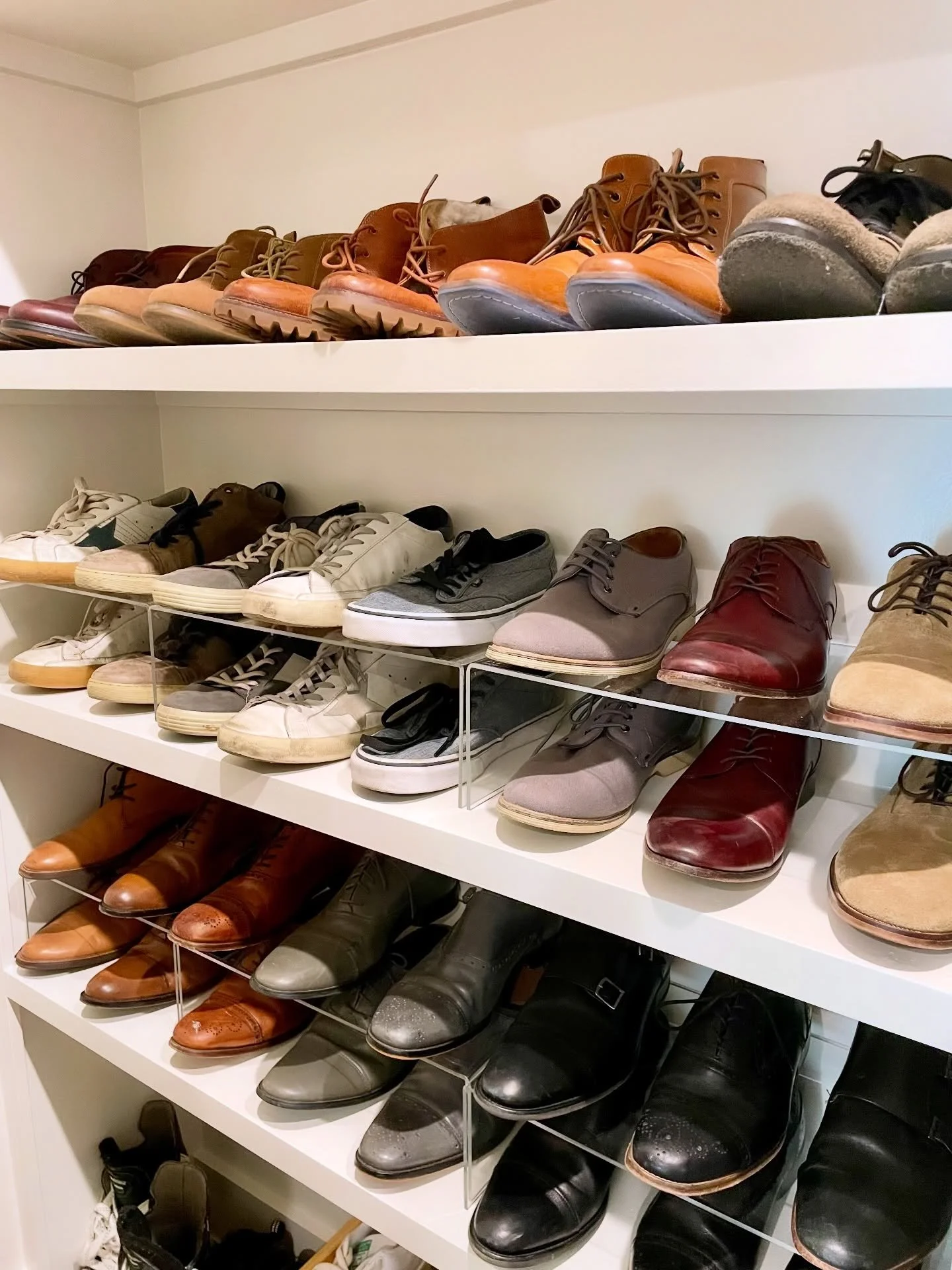 When you left for work this morning, your closet was full of half-open moving boxes. 

When you came home, it looked like this - unpacked and organized to perfection. Color coded, maximized for efficiency, and no moving boxes in sight. A wave of reli