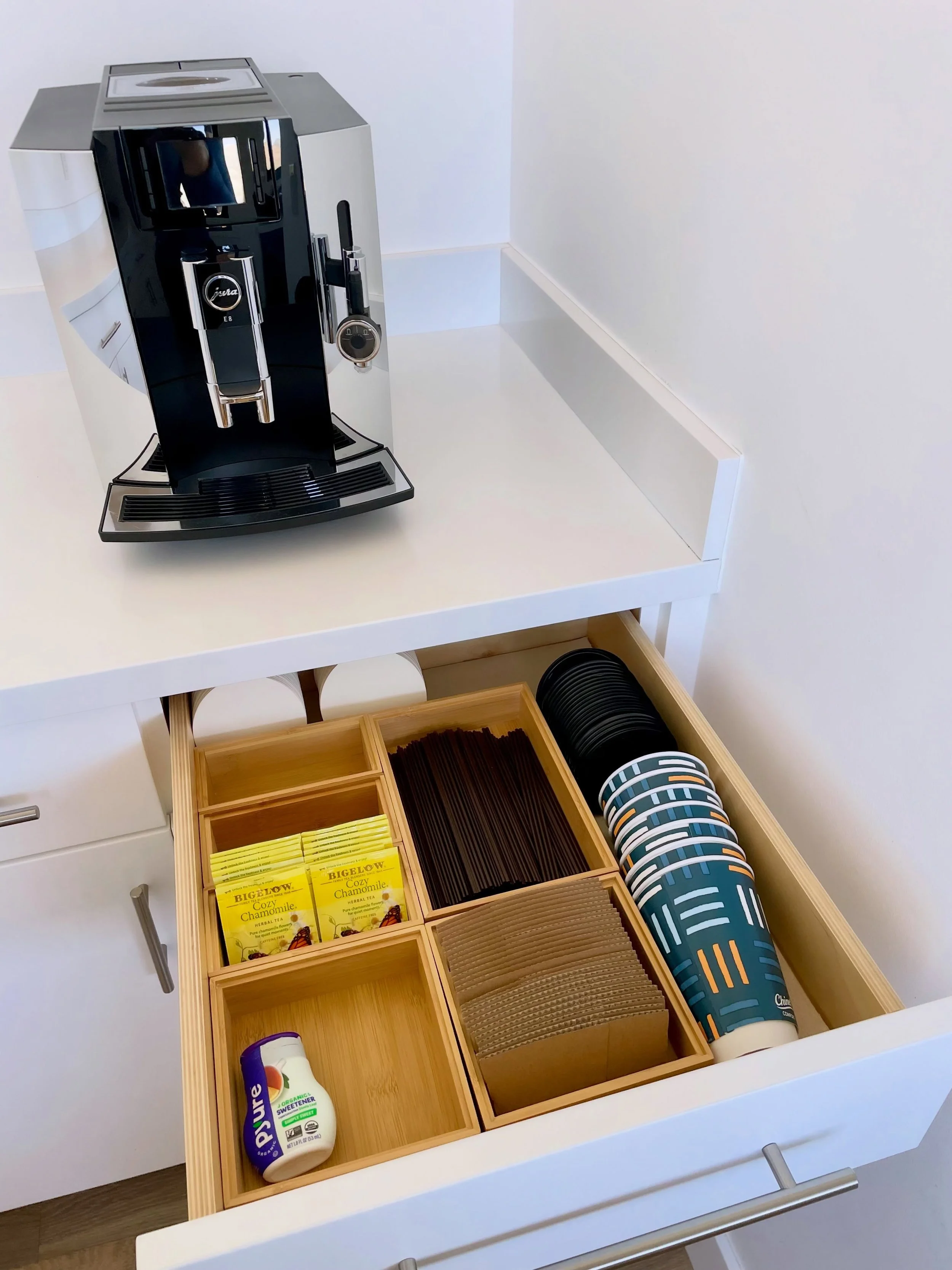 Morning coffee with a splash of organization ☕️
.
.
.
.
#settledinsoundly #victoryranch #pantryorganization #coffeestation