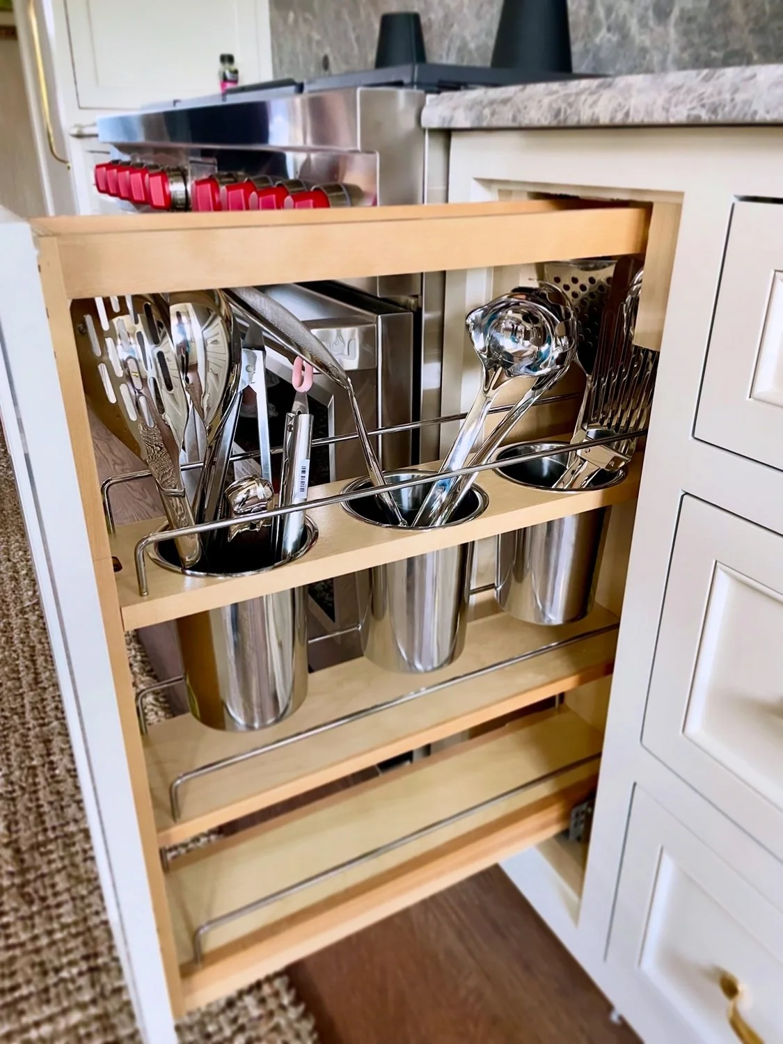 Custom Kitchen Pullout for Cooking Utensils.jpg