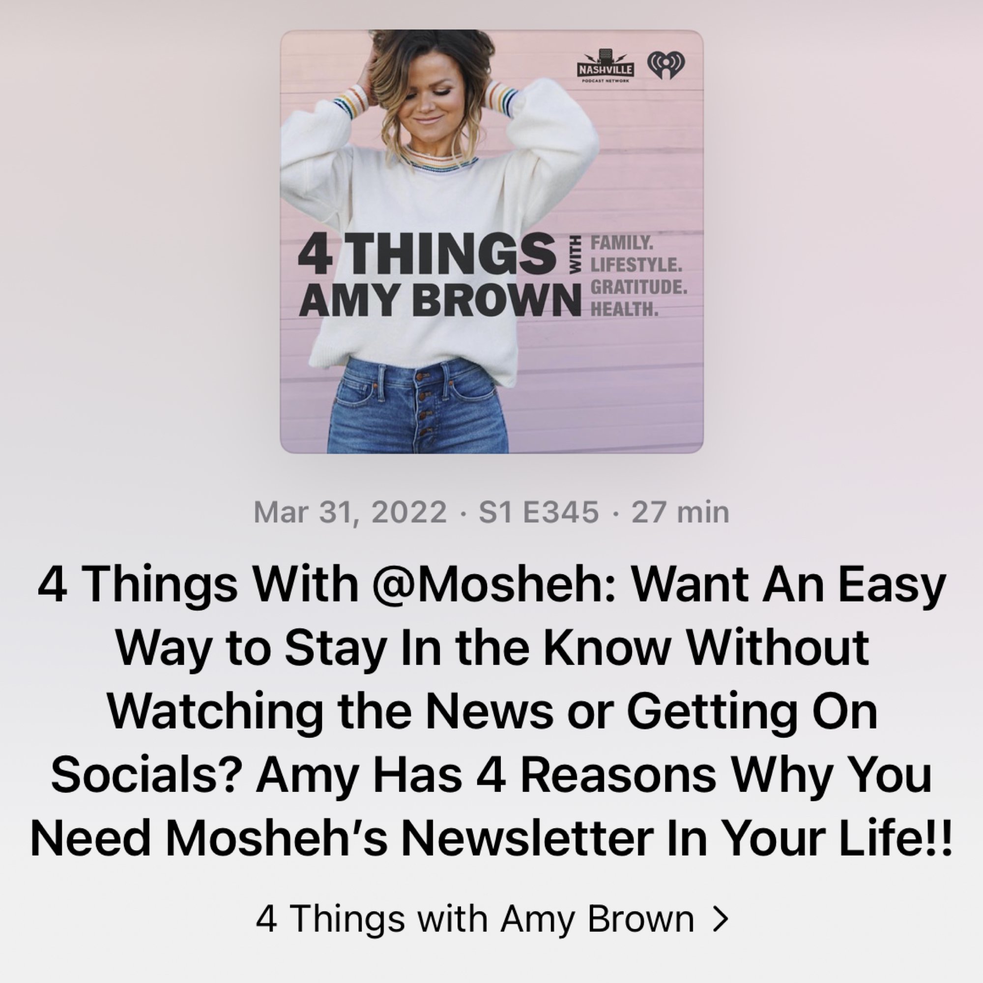 4 Things with Amy Brown: 4 Things with @mosheh 