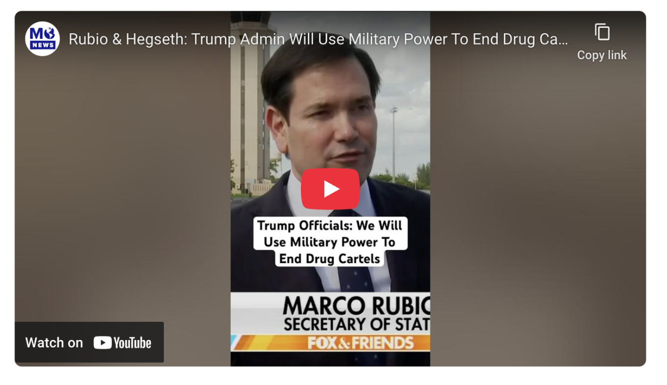 U.S. Strike On Venezuelan Drug Boat Marks Major Escalation