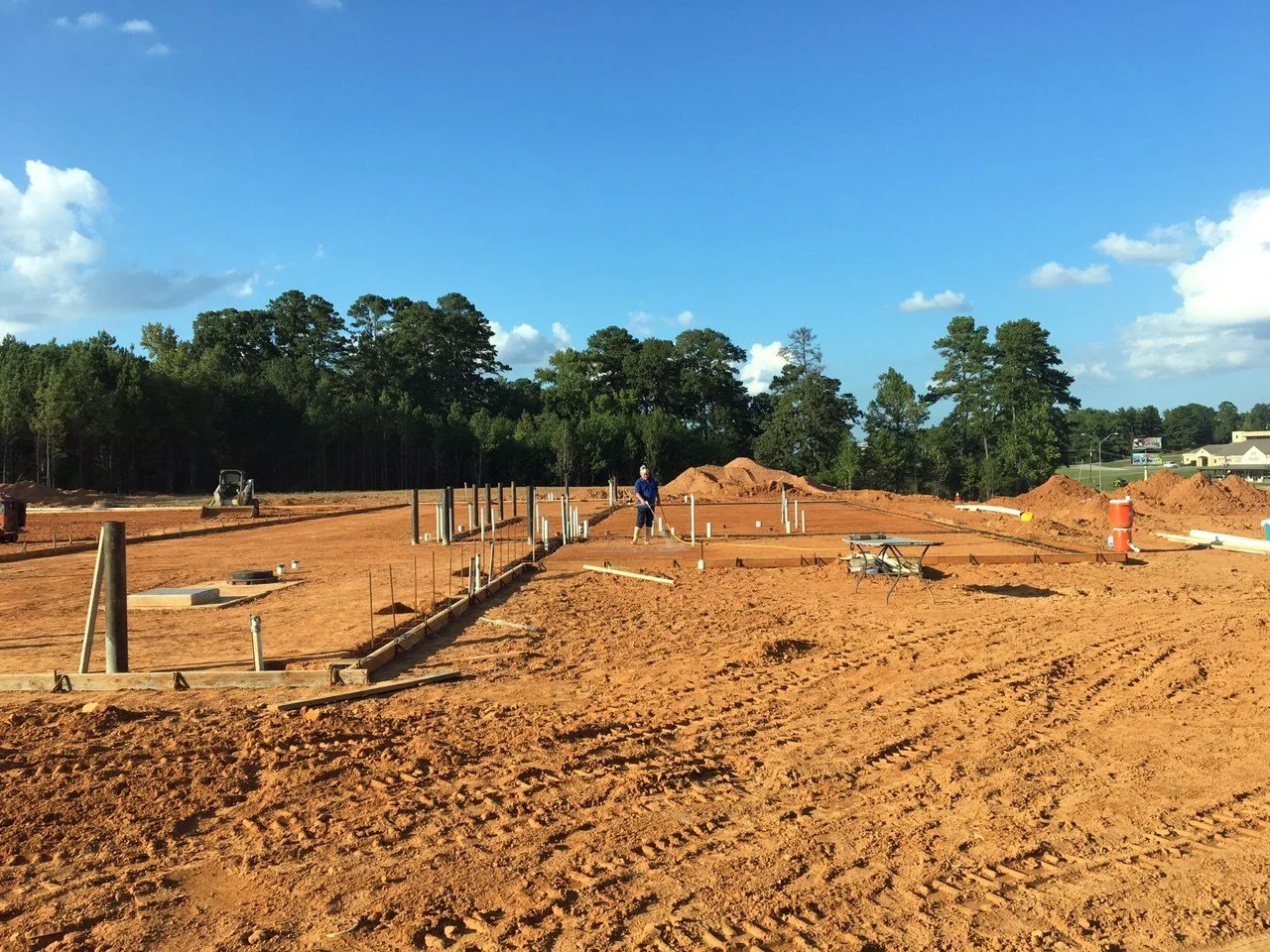 ABE Marshall concrete Footers rebar underground metal building Commercial general contracting marshalls hallsville longview tyler Tx..JPG