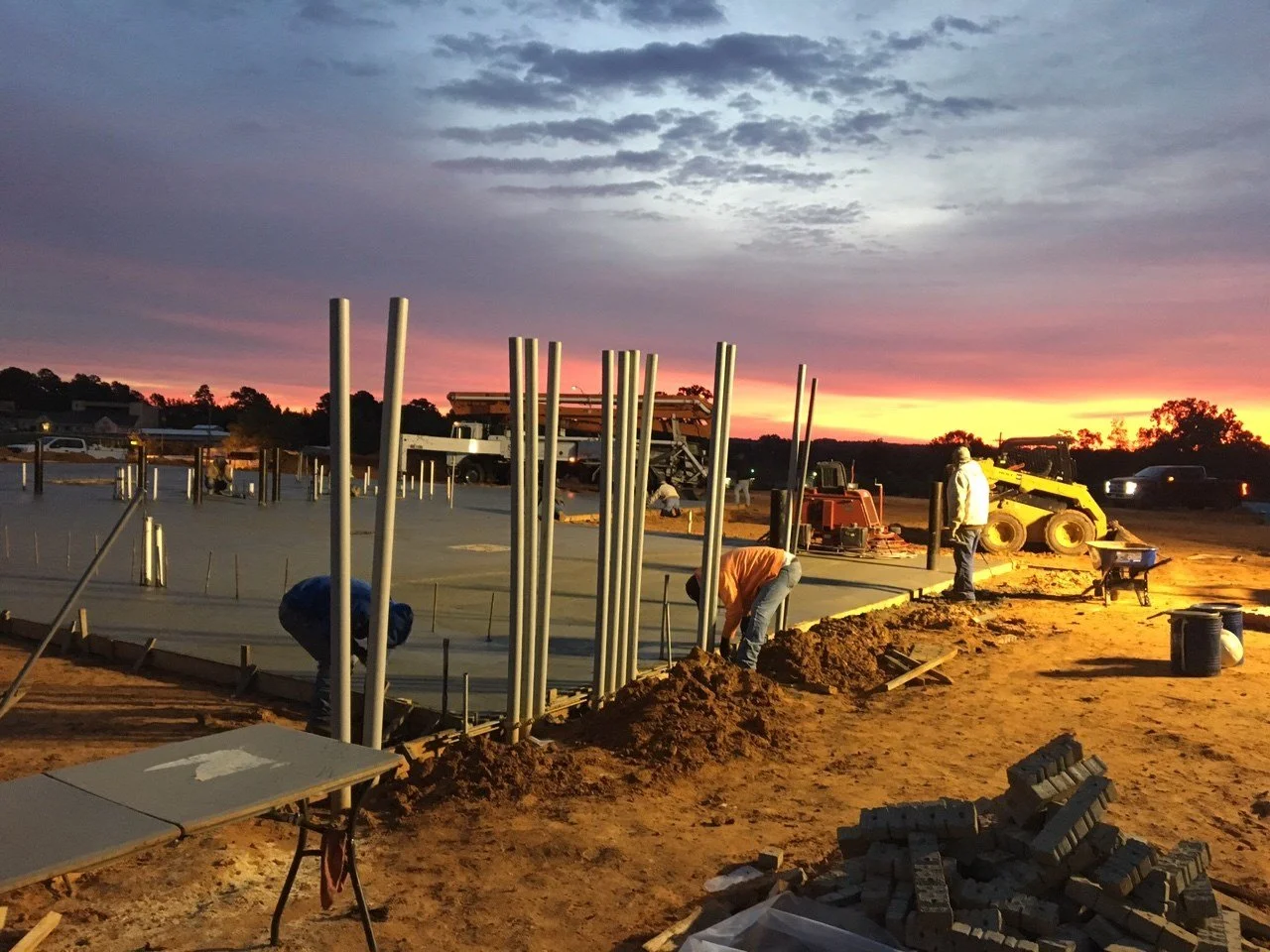 ABE Marshall Concrete pour sun rise commercial construction builders east texas.JPG