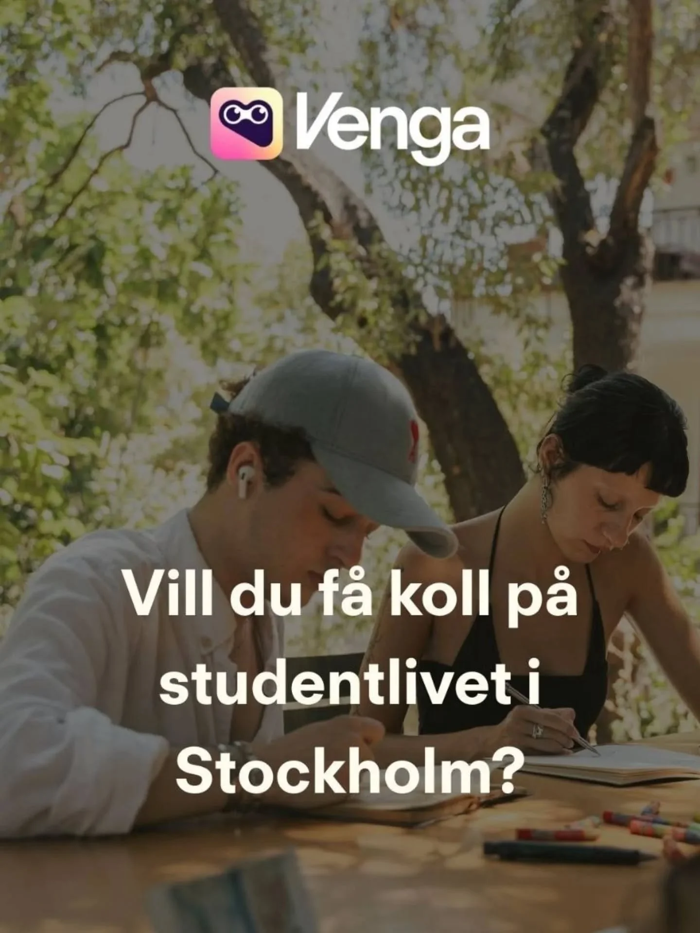 Venga &auml;r en ny app f&ouml;r event! I Venga kan du b&aring;de hitta event att delta i och skapa egna och bjuda in dina v&auml;nner till. Studentliv Stockholm samlar student-Stockholms event i en feed! F&ouml;lj Studentliv Stockholm p&aring; Venga