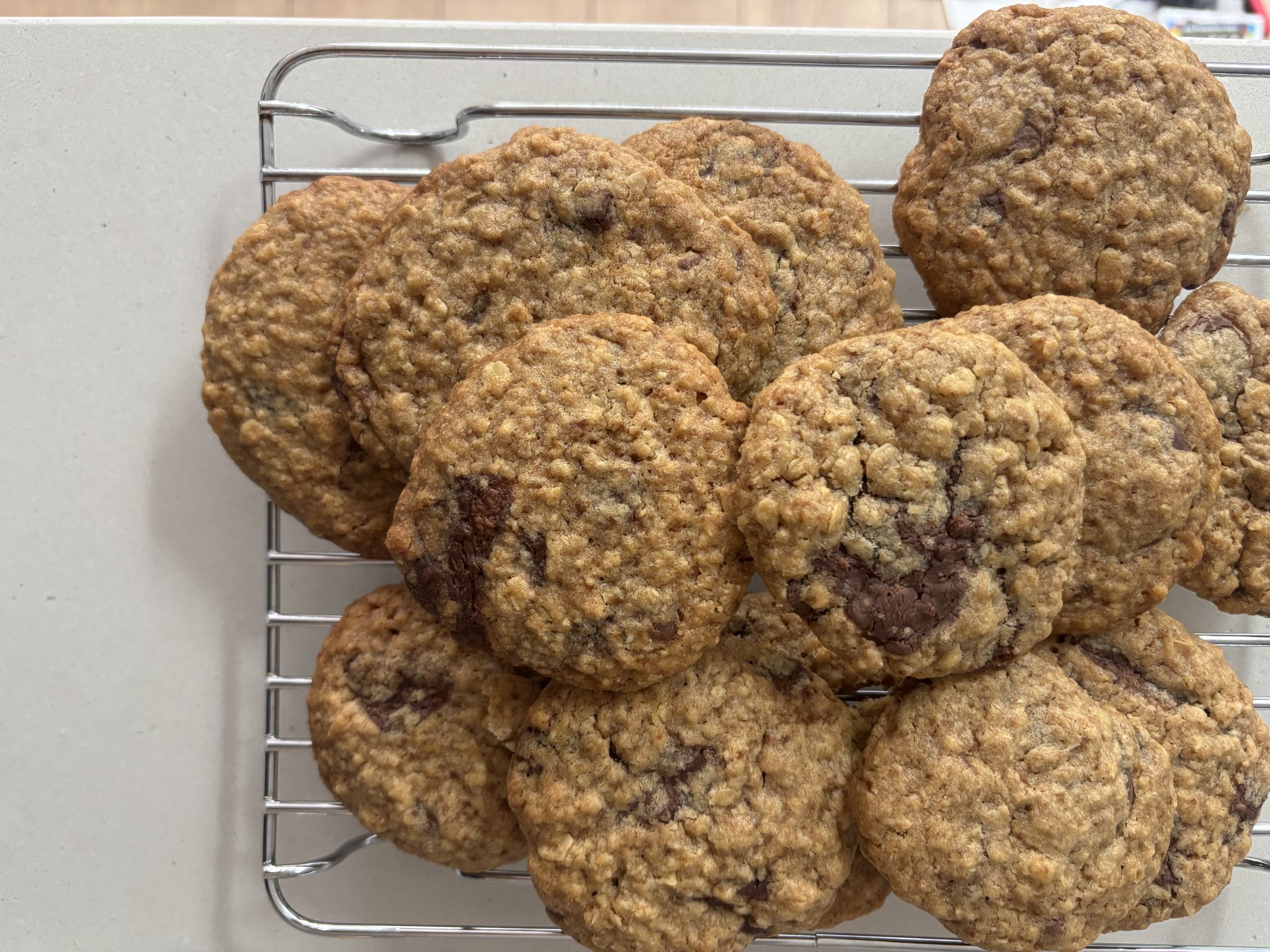 Thermomix oat choc chip lunchbox cookies