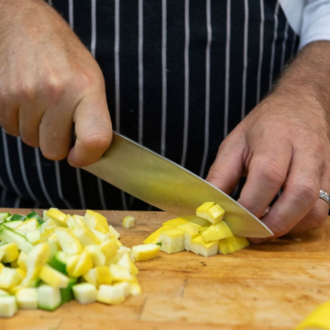 Knife skills feeling rusty? Tutore has your back! 

Sign up for our Knife Skills 101 class on May 15 and learn the proper way to chop onions, carrots, and more. You&rsquo;ll even learn the differences between knives, knife safety and proper knife sha