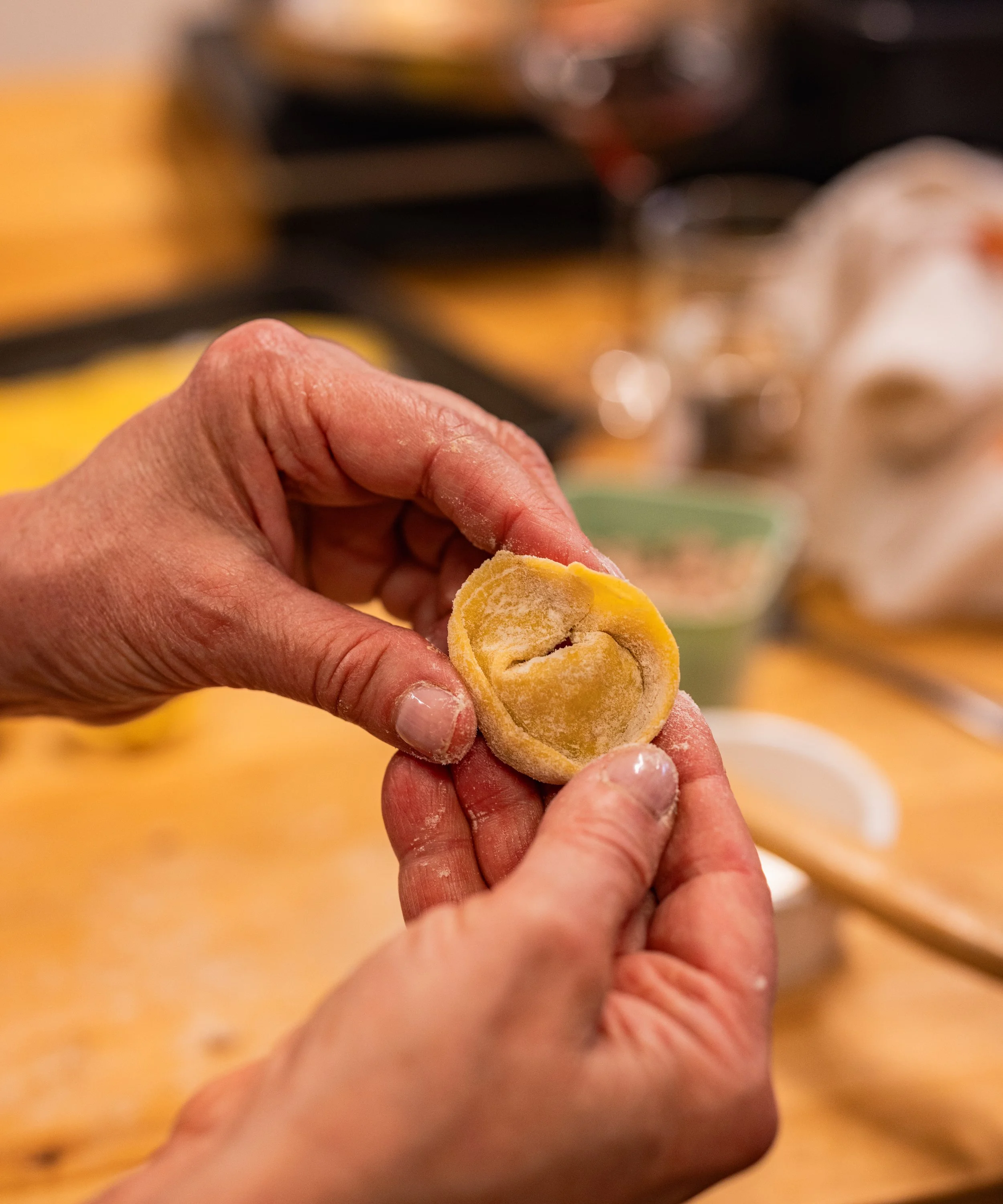 pasta shaped by hand