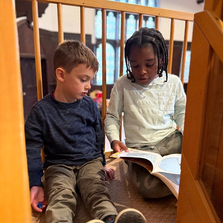 During recess today, a thoughtful third grader chose to spend time reading to a kindergartener. This sweet moment captures our school's culture of kindness, where students naturally look out for one another and friendships are forged across grade lev