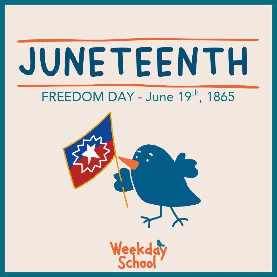 🖤❤️💚 Happy Juneteenth!

At Weekday, we believe knowing the full story of this country is part of what it means to raise thoughtful, justice-minded kids. Today we pause to honor that history &mdash; and the ongoing work of freedom.

@southorangedown